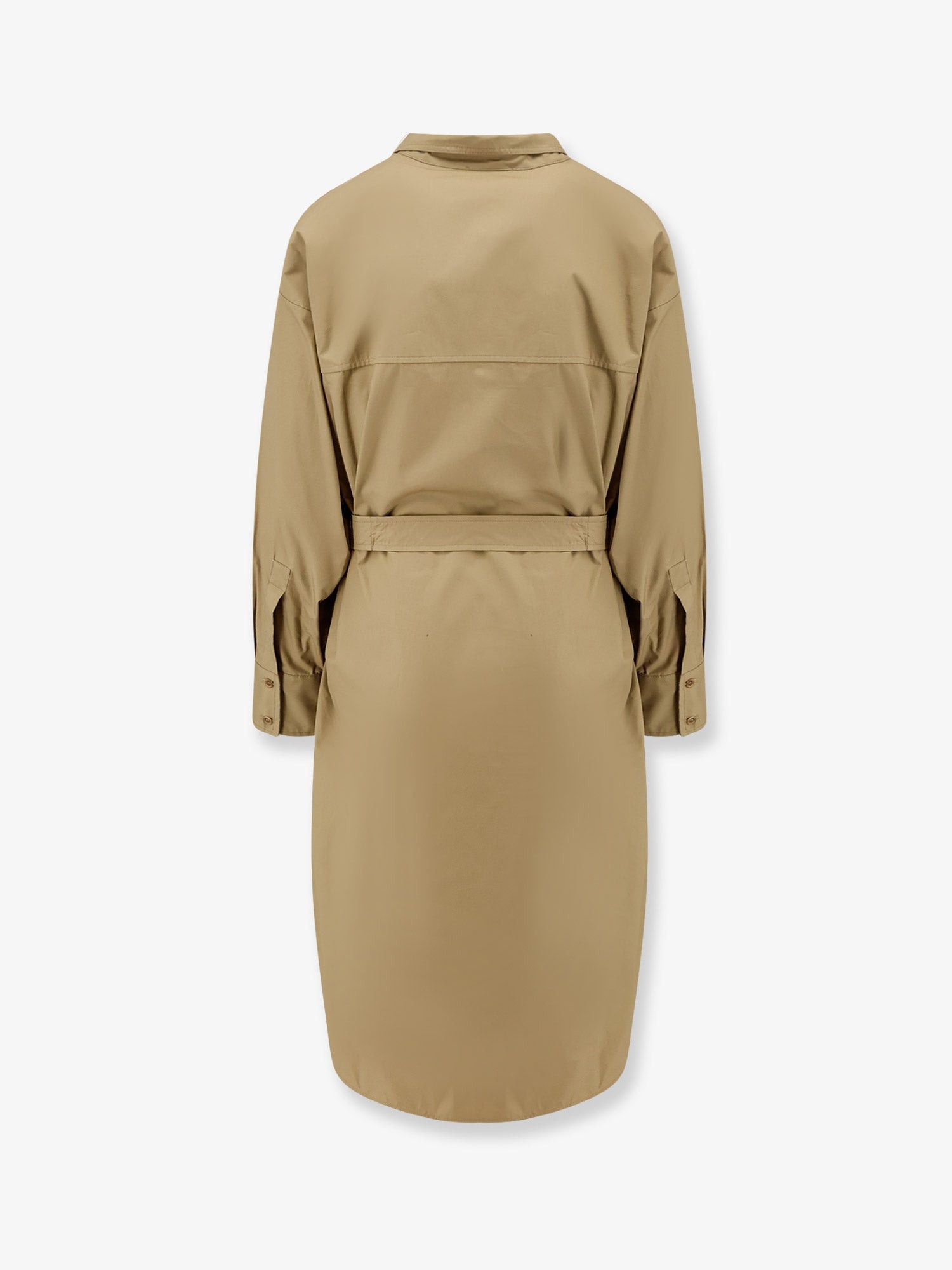 Nude Cotton Dress With Belt Size S / US 4 / IT 40 - 2 Thumbnail
