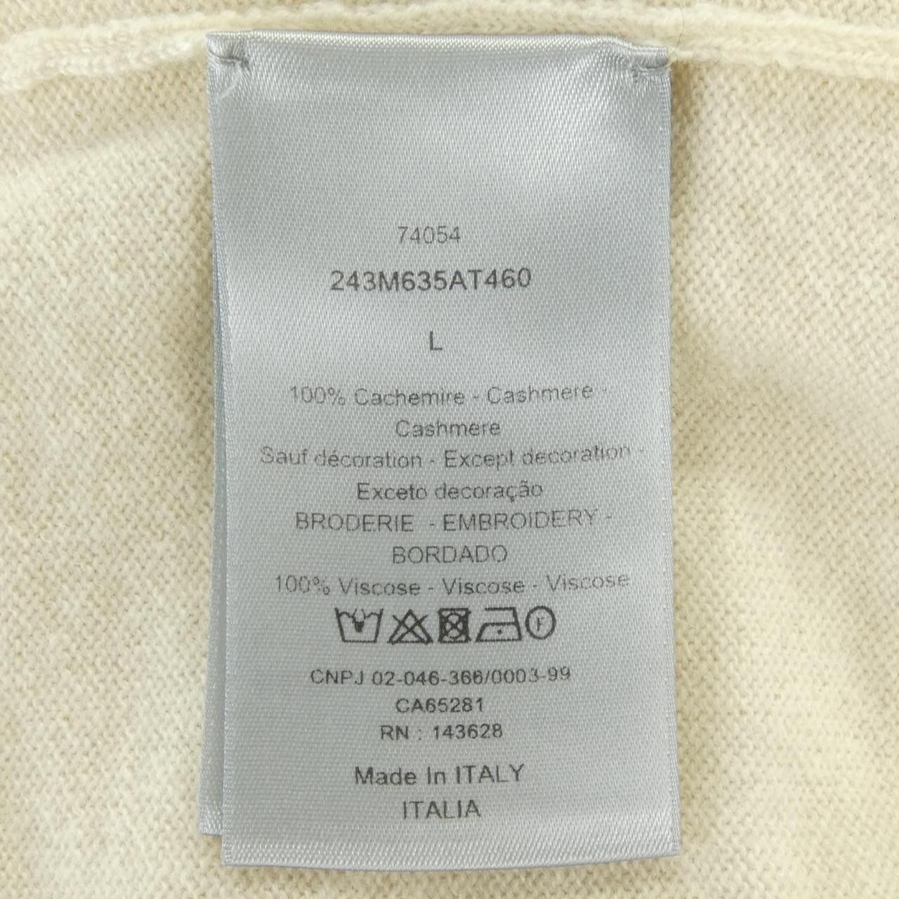Dior Dior Christian Dior Cashmere Knit Textile Tops 243M635AT460 DUTY FREE for USA Size ONE SIZE - 3 Thumbnail