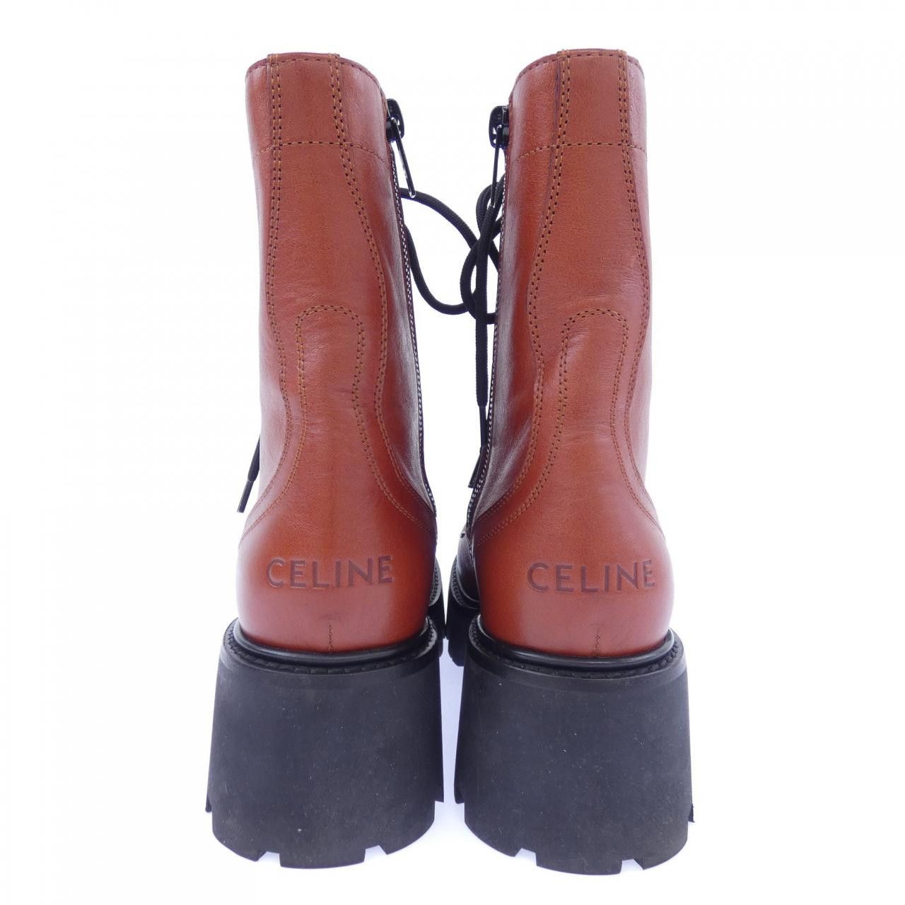 Celine Celine CELINE Triomphe Ranger Mid Lace Up Calf Leather Boots Leather Shoes 357583579C DUTY FREE for USA Size ONE SIZE - 5 Thumbnail