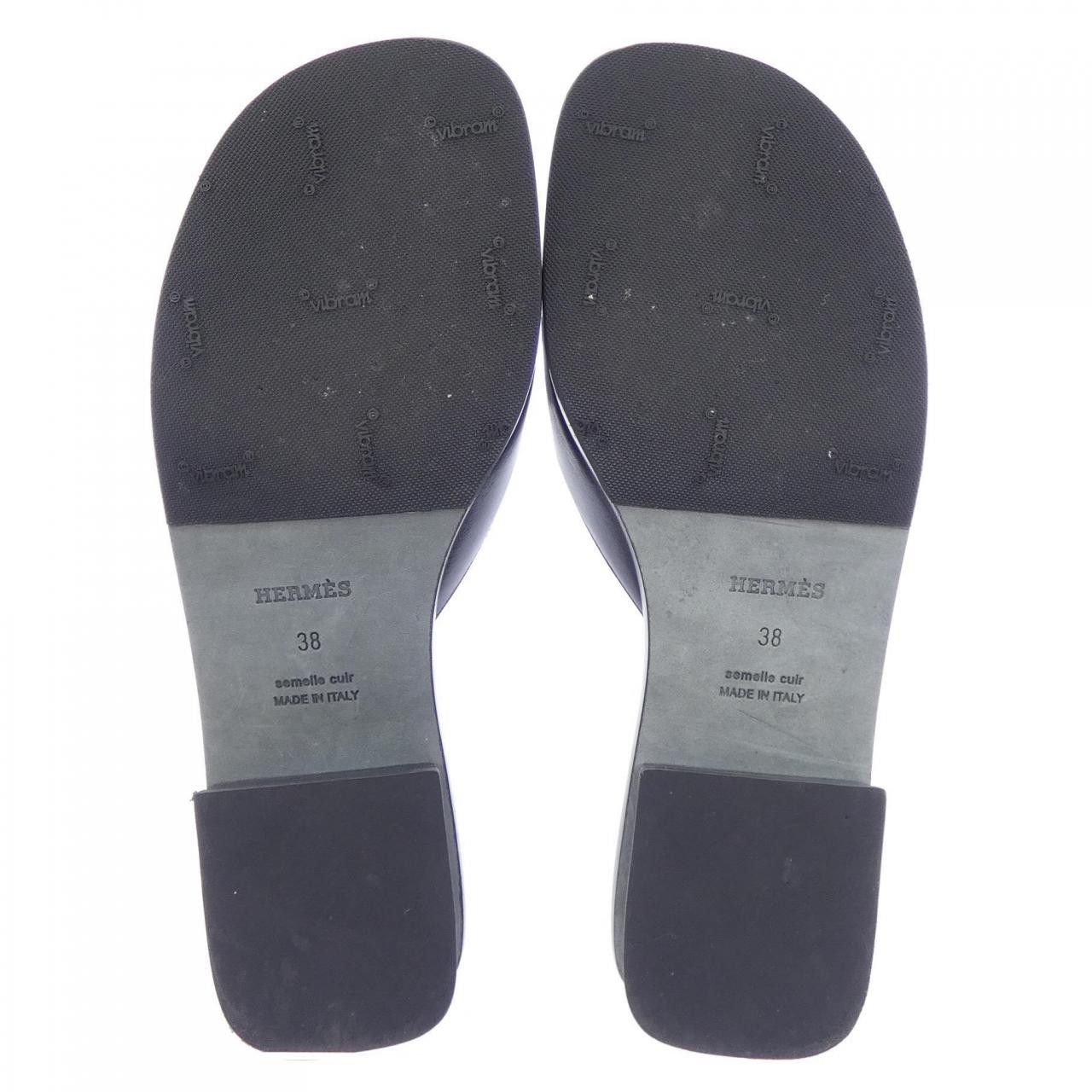 Hermes Hermes Hermes Aile Glenan Calf Sandals Leather Shoes DUTY FREE for USA Size ONE SIZE - 4 Thumbnail