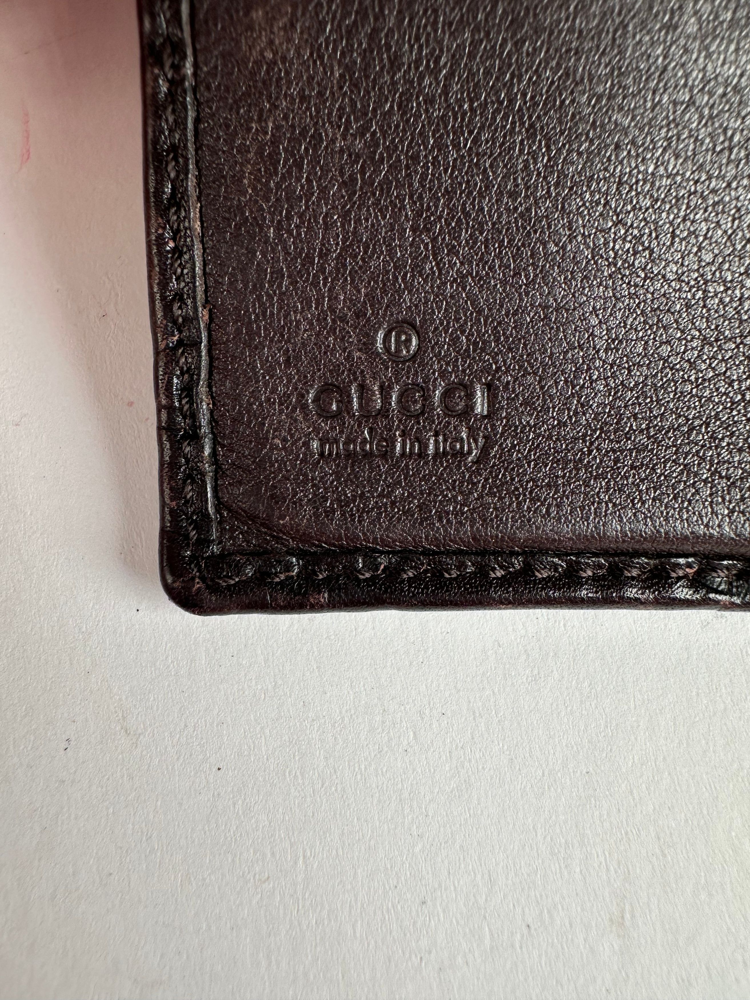 Gucci Vintage Leather Monogram Long Wallet Brown Size ONE SIZE - 4 Thumbnail