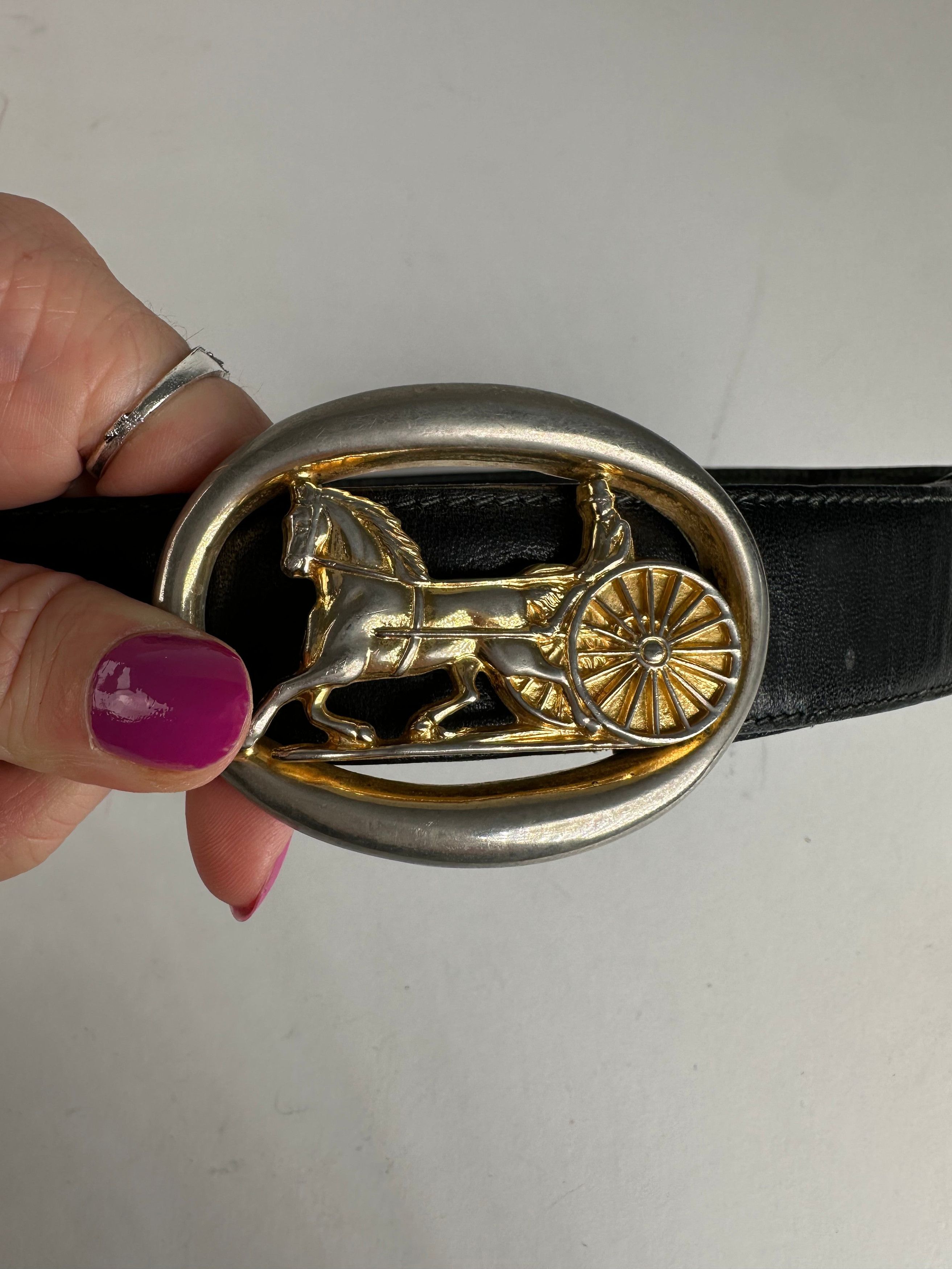 Celine Vintage Paris Leather Belt Size ONE SIZE - 4 Thumbnail