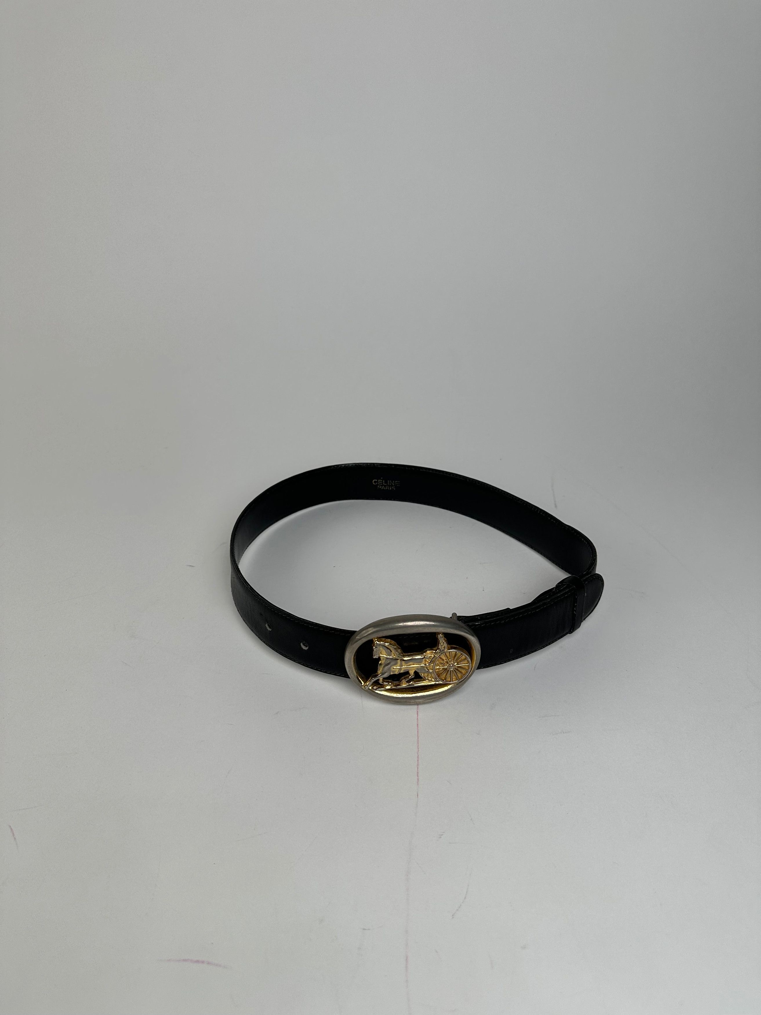 Celine Vintage Paris Leather Belt Size ONE SIZE - 2 Thumbnail