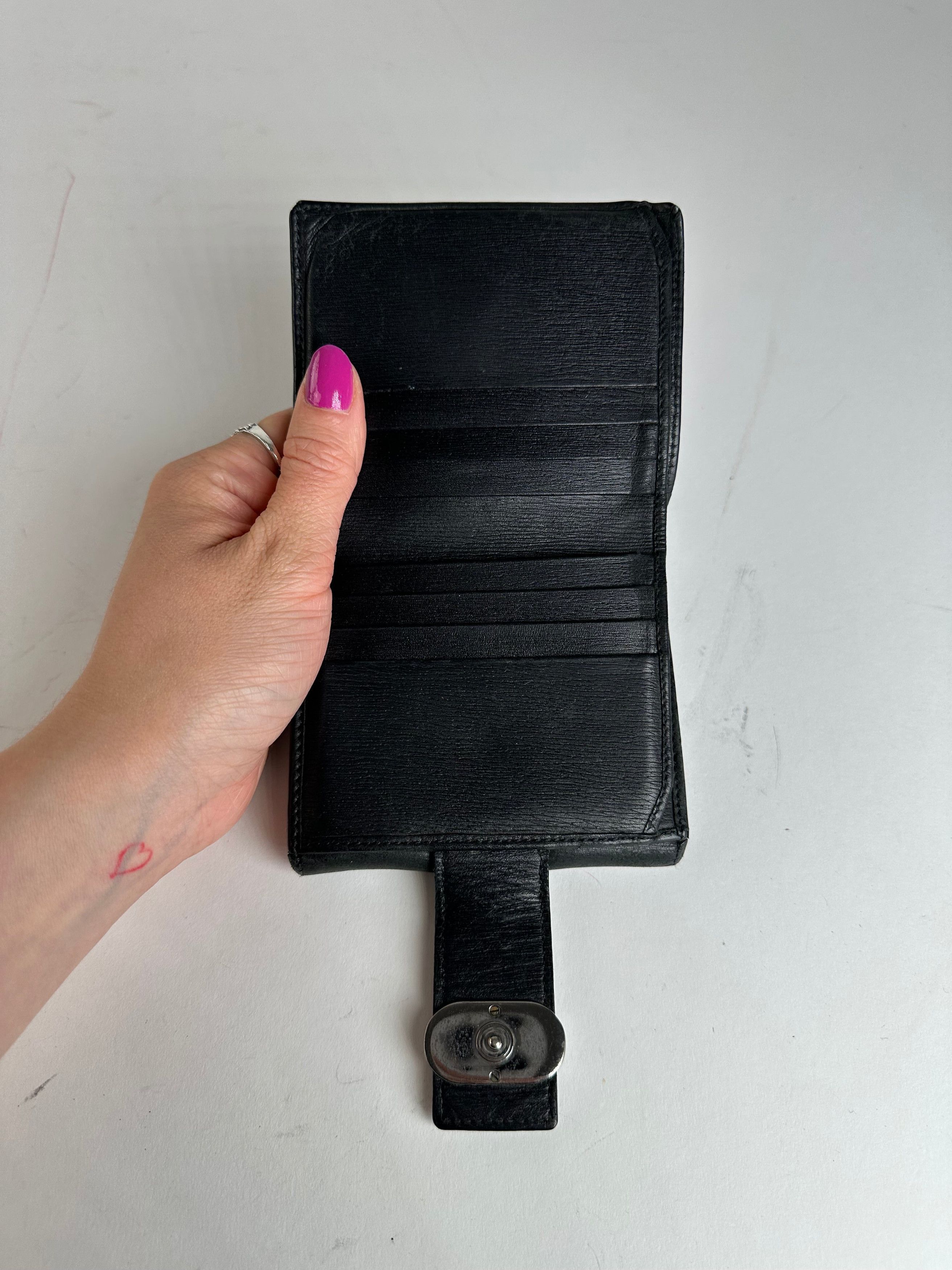 Gucci Vintage Leather Wallet Black Size ONE SIZE - 3 Thumbnail