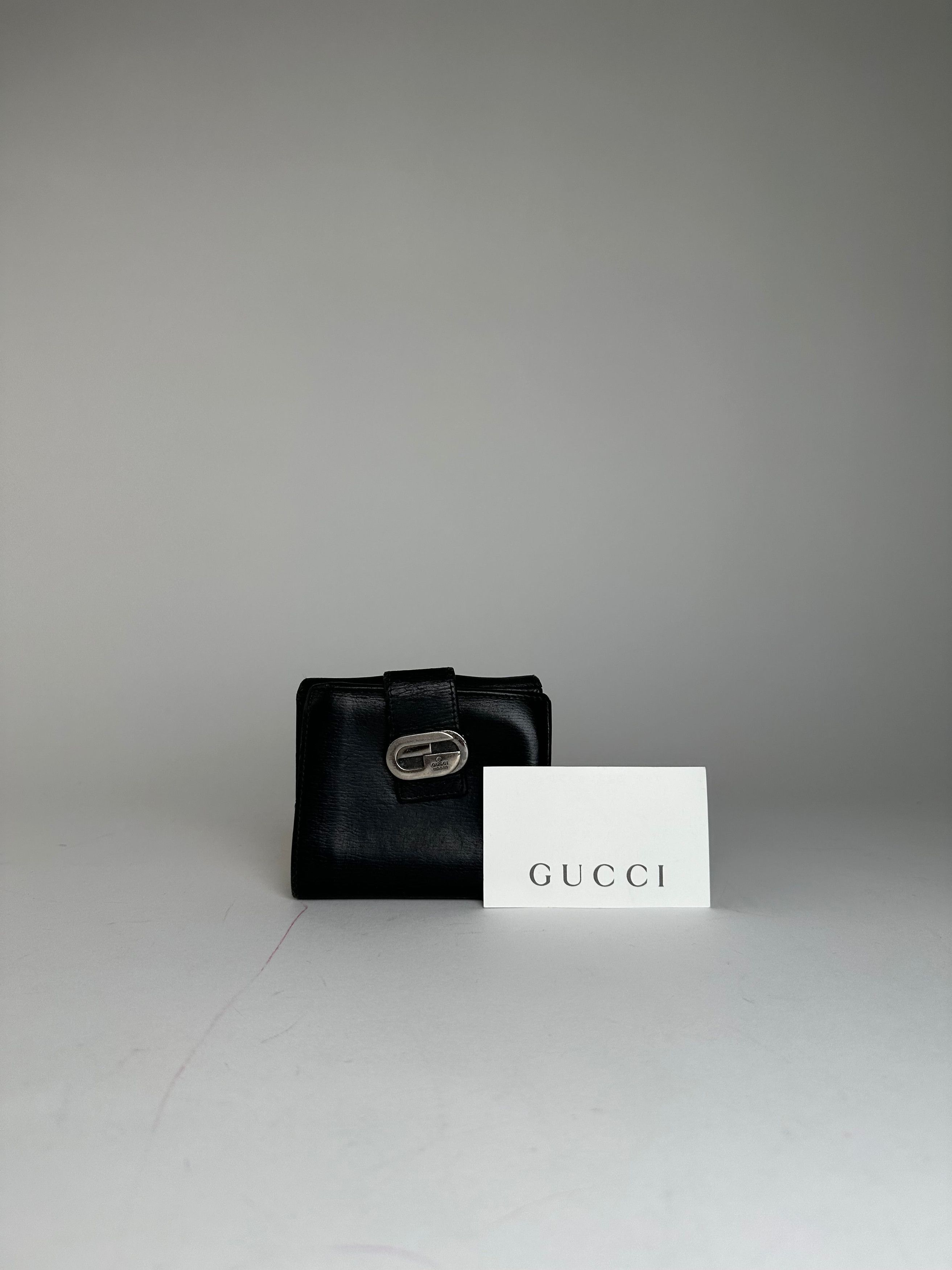 Gucci Vintage Leather Wallet Black Size ONE SIZE - 6 Thumbnail
