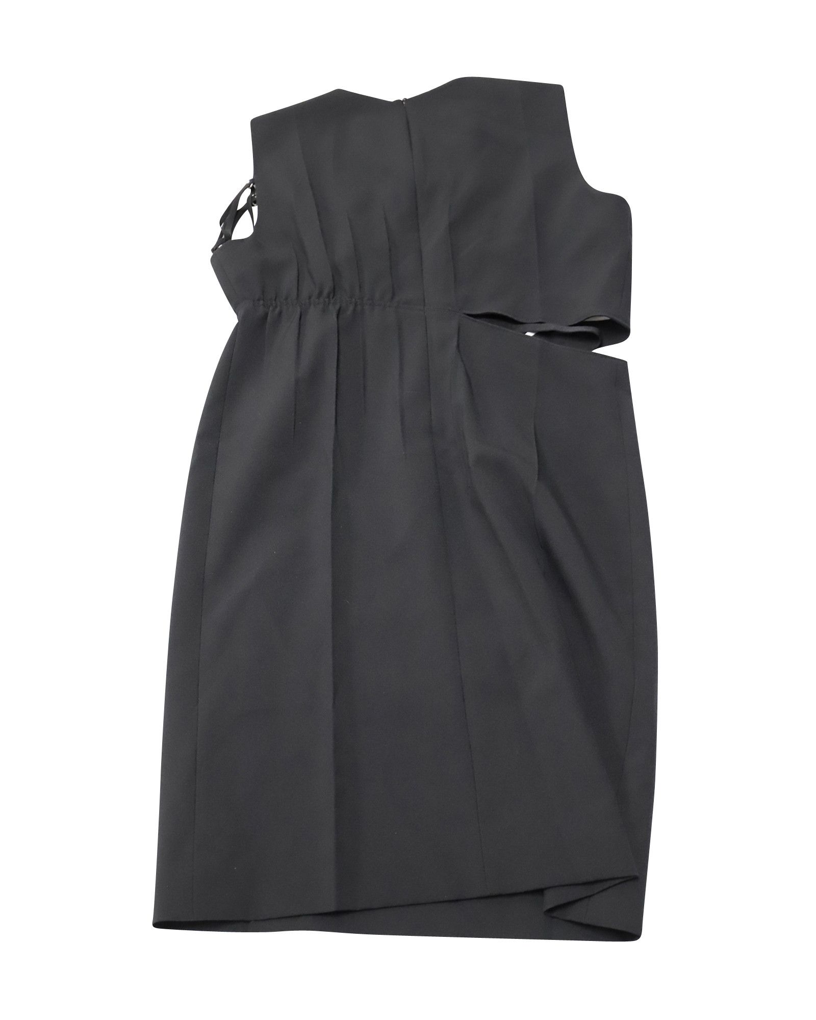 Helmut Lang Helmut Lang Slash Waist Shift Dress in Black Polyester Size XS / US 0-2 / IT 36-38 - 2 Thumbnail