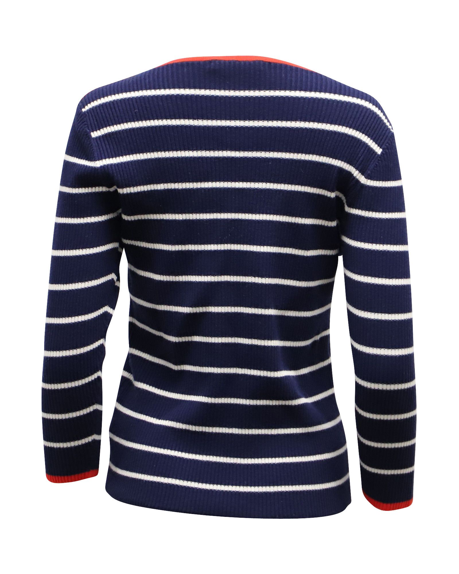 Lauren Ralph Lauren Lauren Ralph Lauren Stripe Ribbed Sweater in Navy Blue Cotto Size XL / US 12-14 / IT 48-50 - 2 Thumbnail