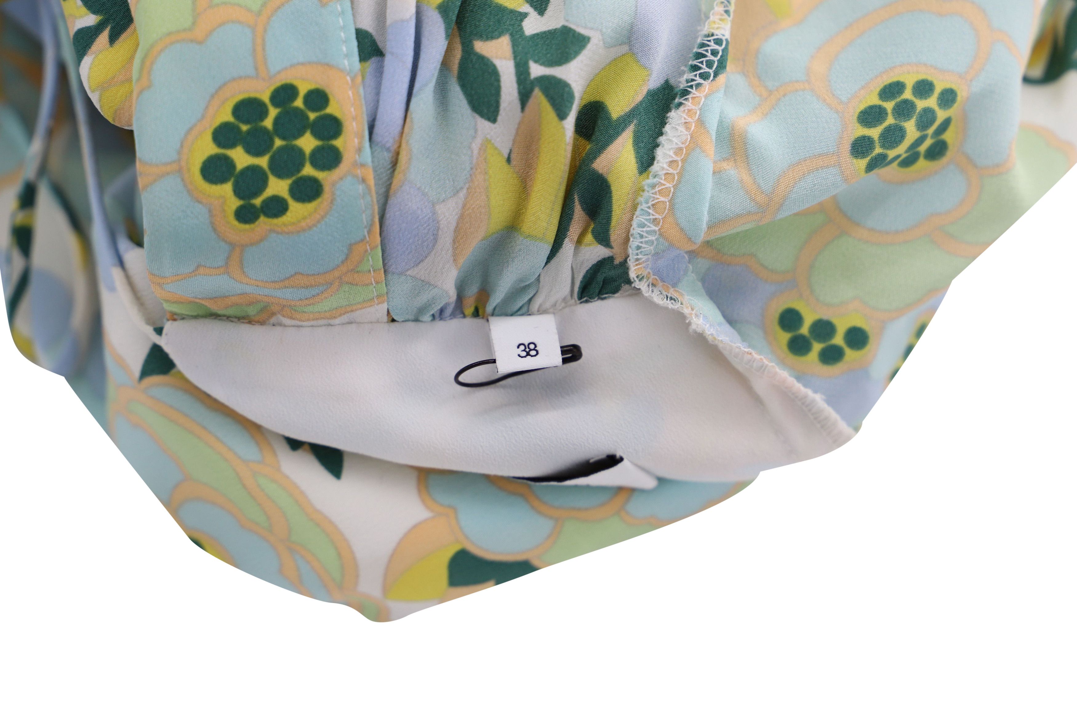 Sandro Sandro Paris Bell Sleeve V-neck Floral Midi Dress in Light B Size S / US 4 / IT 40 - 5 Thumbnail