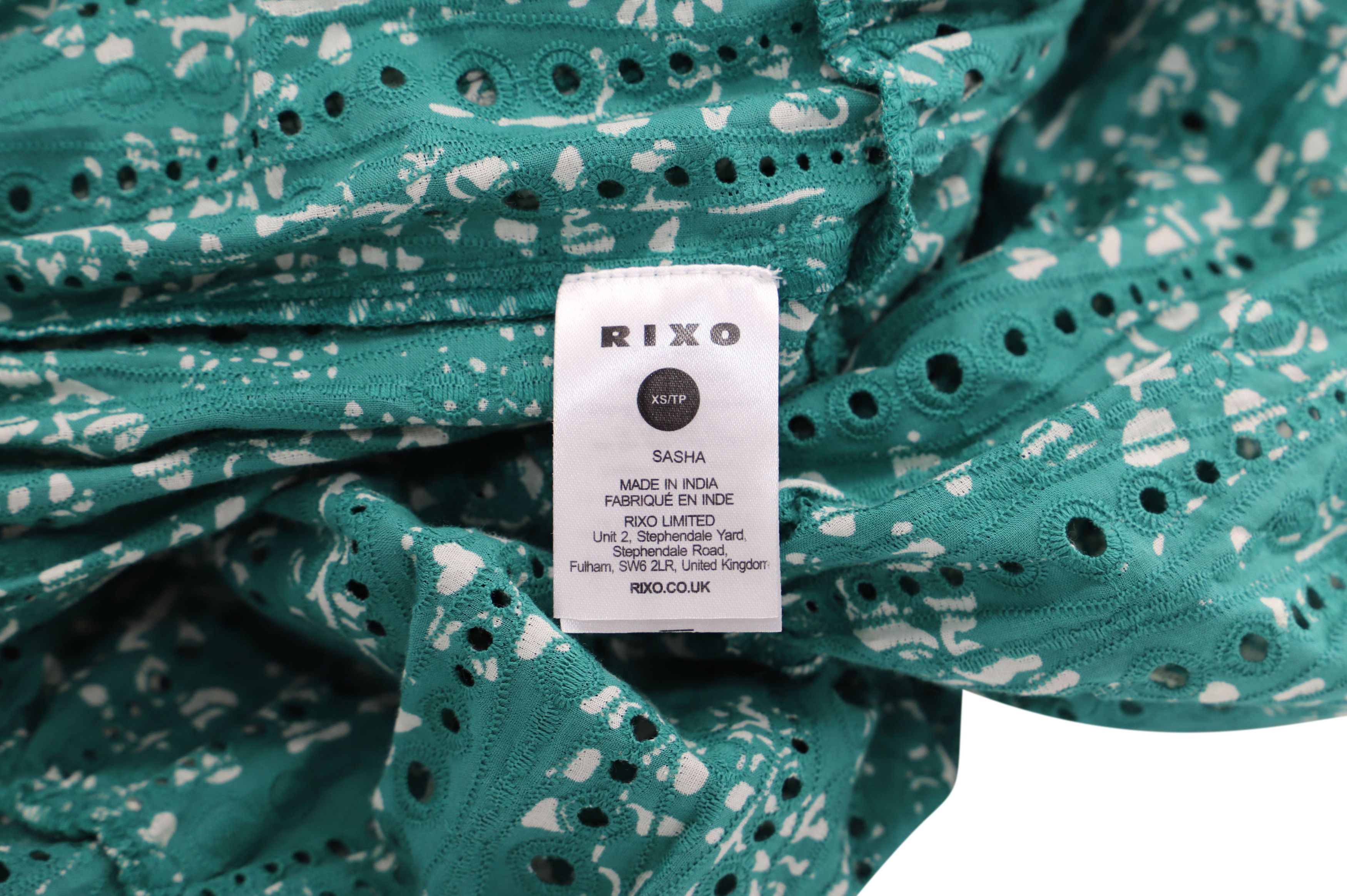 RIXO Rixo Sasha Long Sleeve Mini Dress in Green Cotton Size S / US 4 / IT 40 - 3 Thumbnail