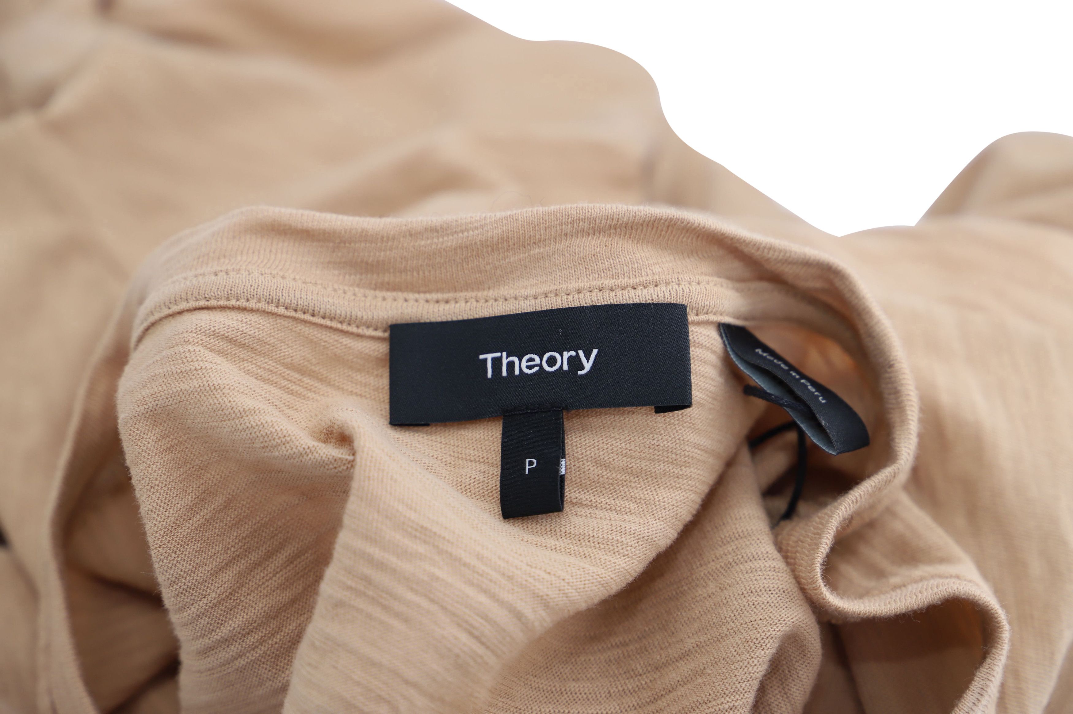 Theory Theory Fitted Tee in Beige Cotton Size XS / US 0-2 / IT 36-38 - 3 Thumbnail
