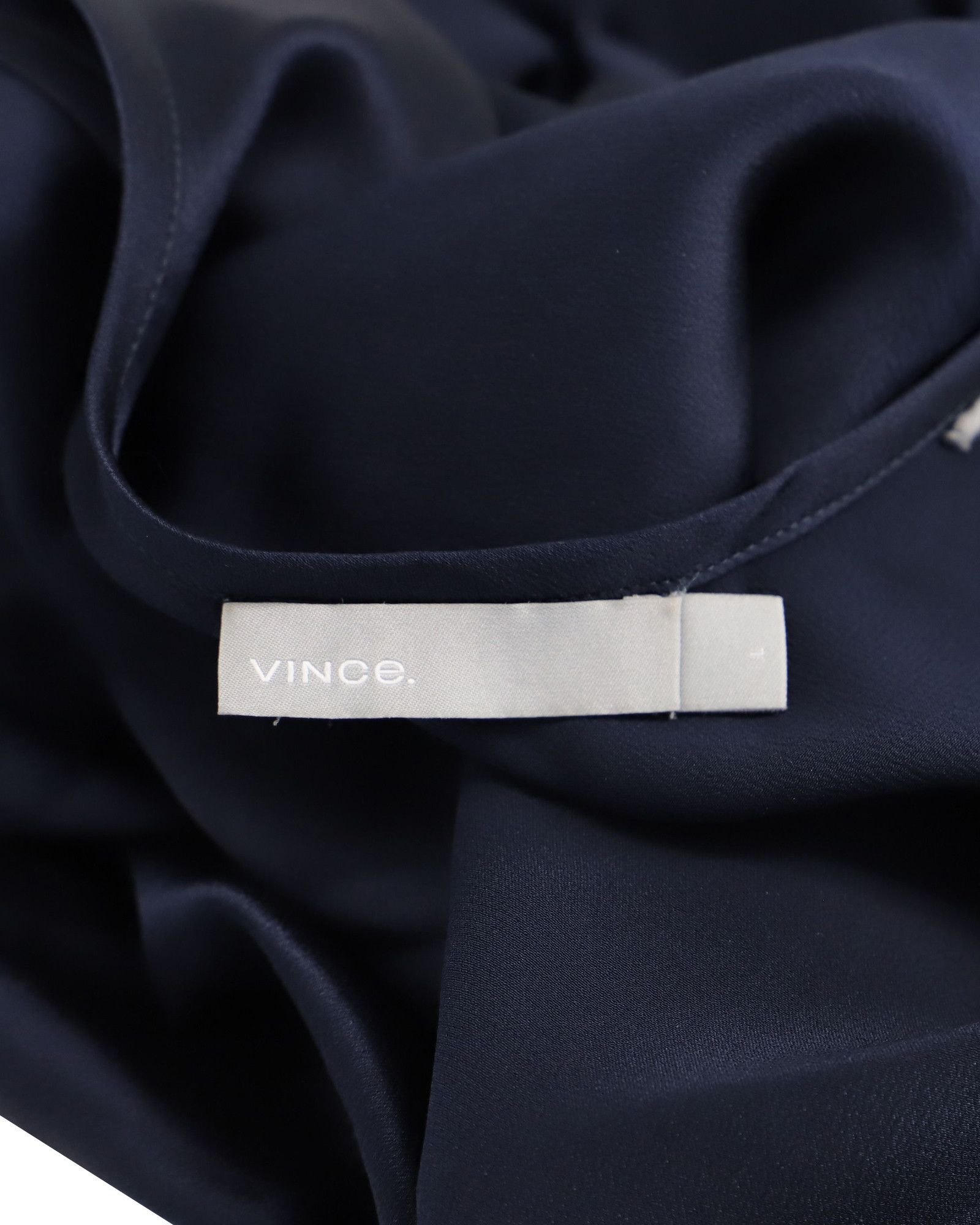 Vince Vince Tank Top in Navy Blue Silk Size L / US 10 / IT 46 - 4 Thumbnail