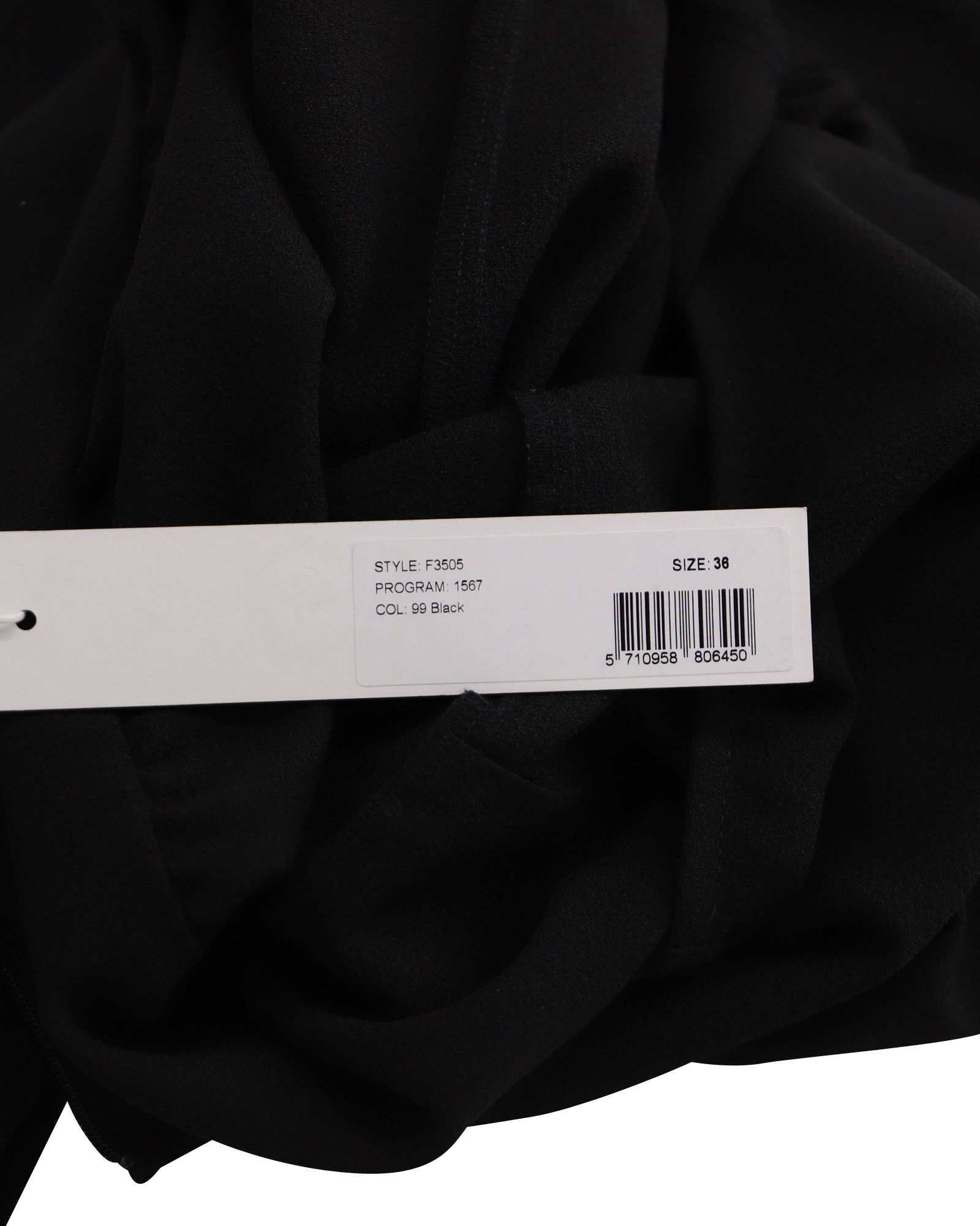 Ganni Ganni Ruffle-Trimmed Mini Dress in Black Polyester Size XS / US 0-2 / IT 36-38 - 5 Thumbnail