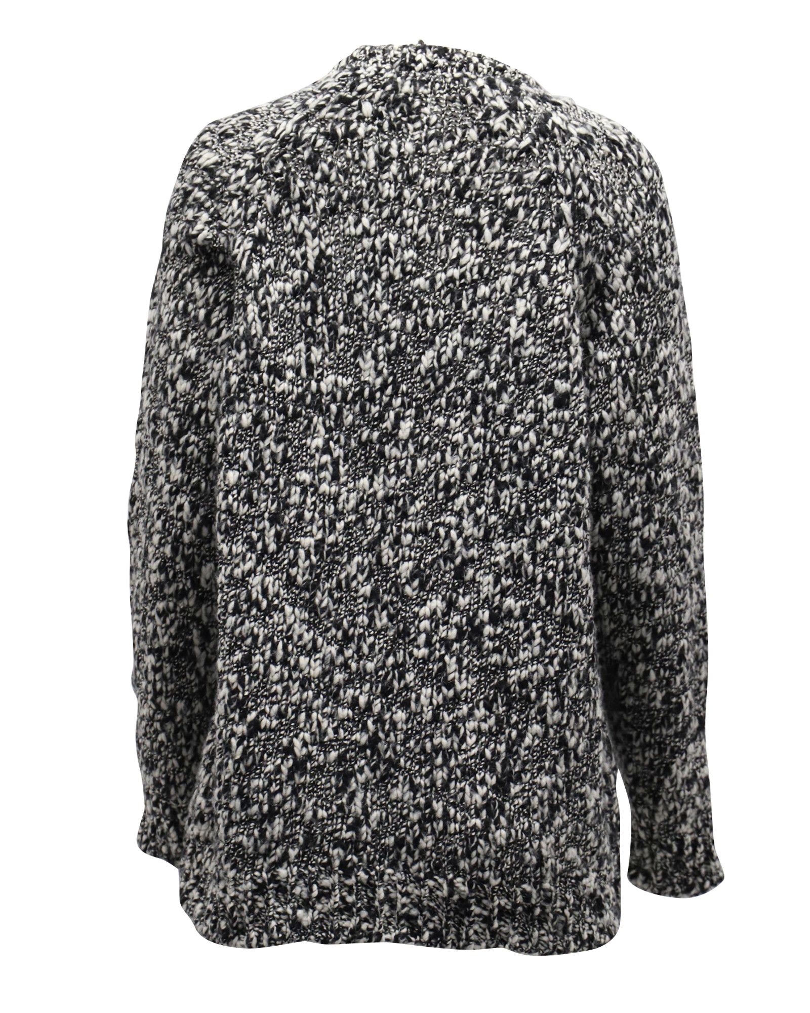 Sandro Sandro Boredom Chunky Knit Crewneck Sweater in Black Acrylic Size US M / EU 48-50 / 2 - 2 Thumbnail