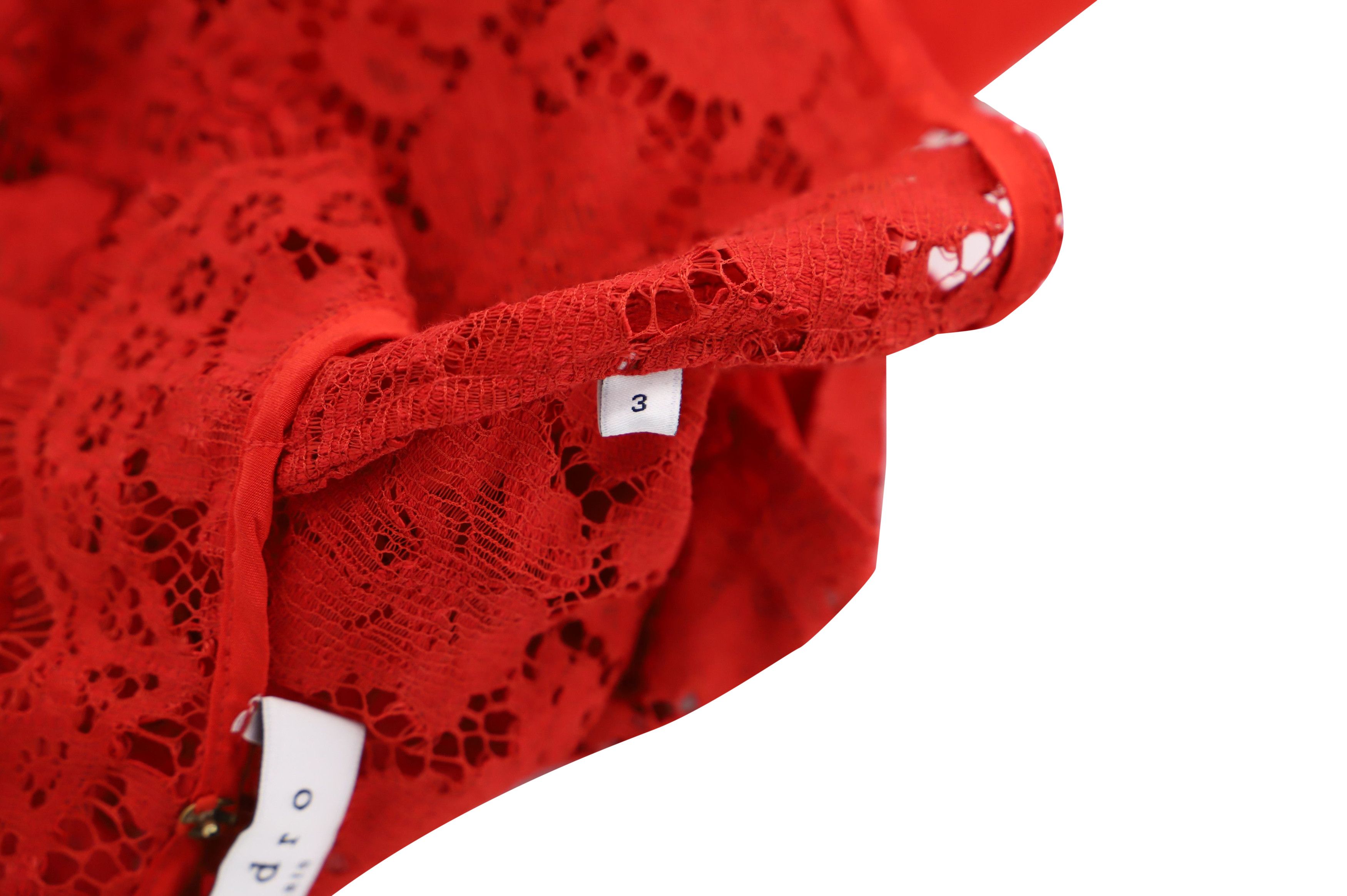 Sandro Sandro Paris Sleeveless Lace Blouse in Red Silk Size S / US 4 / IT 40 - 5 Thumbnail