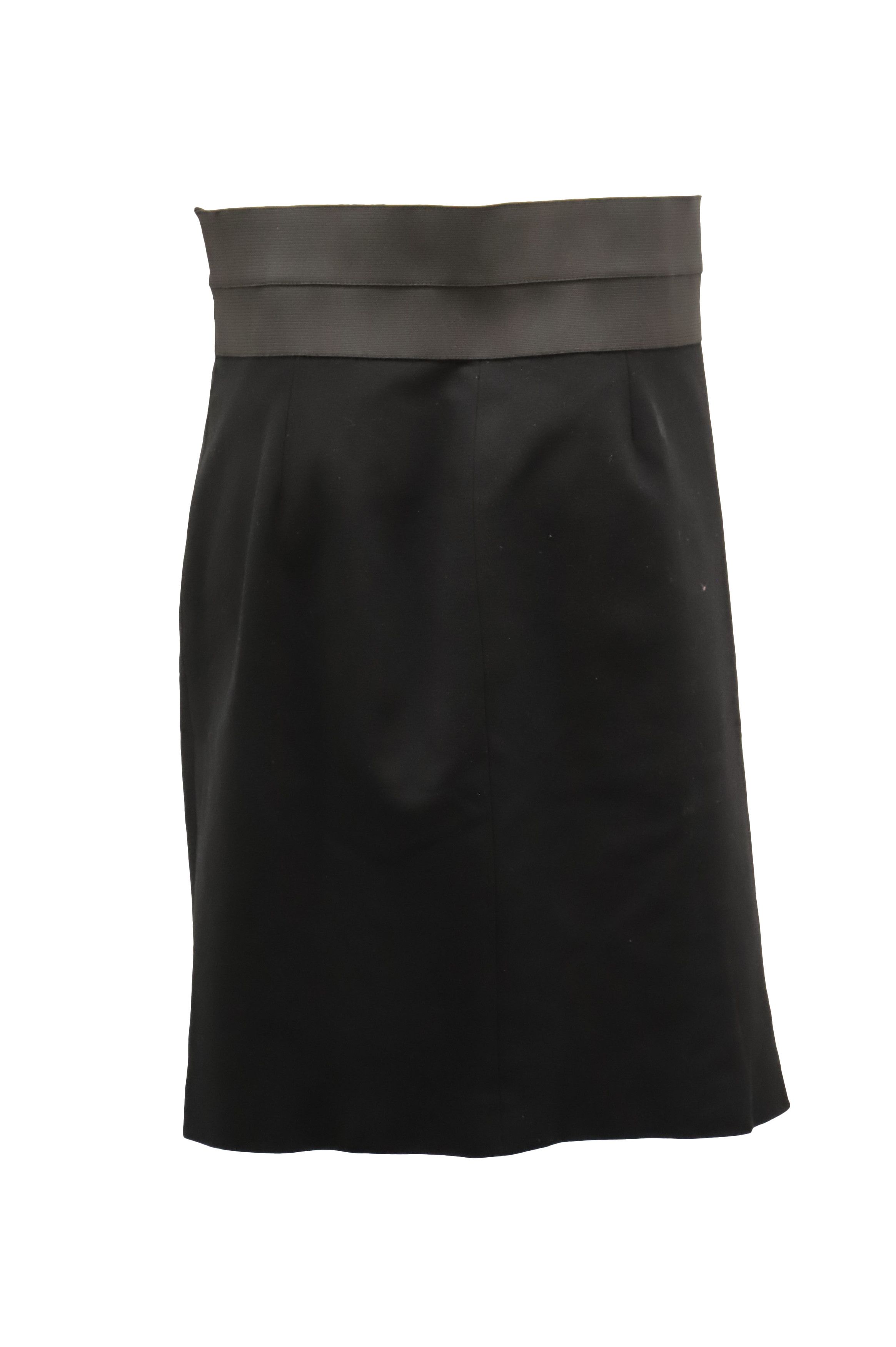 Akris Akris Punto High-Waist Pencil Skirt in Black Viscose Size 32" / US 10 / IT 46 - 2 Thumbnail