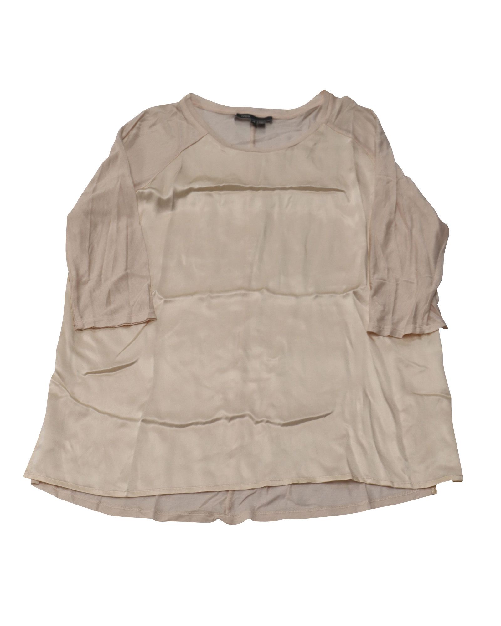 Vince Vince Sheer Sleeve Blouse in Pink Silk Size XS / US 0-2 / IT 36-38 - 3 Thumbnail