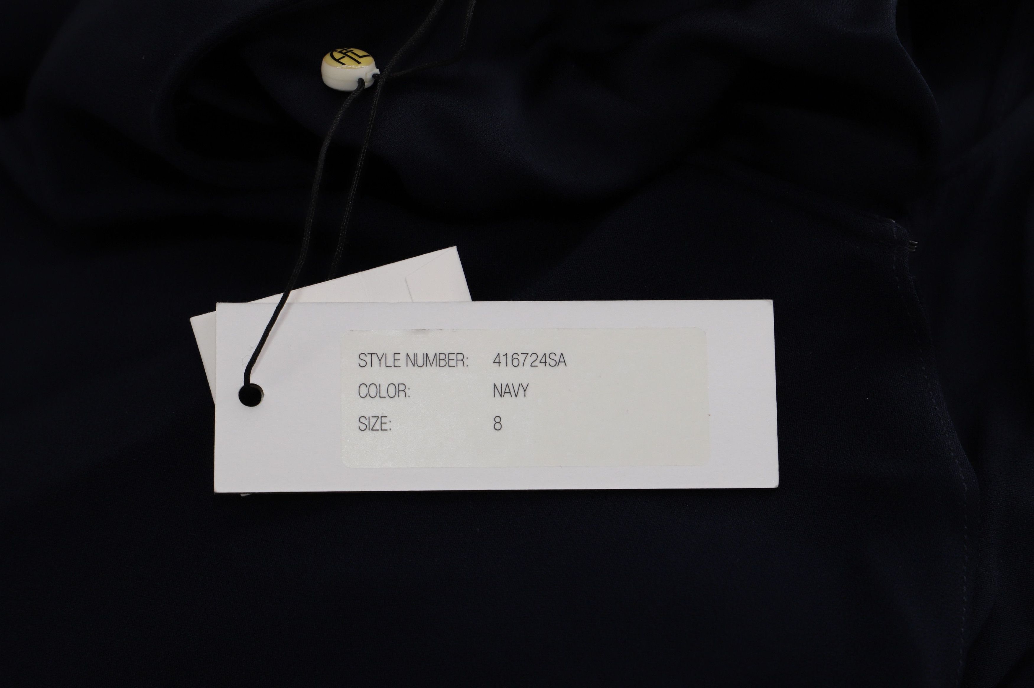 Adam Lippes Adam Lippes Cape Dress in Navy Blue Viscose Size M / US 6-8 / IT 42-44 - 5 Thumbnail