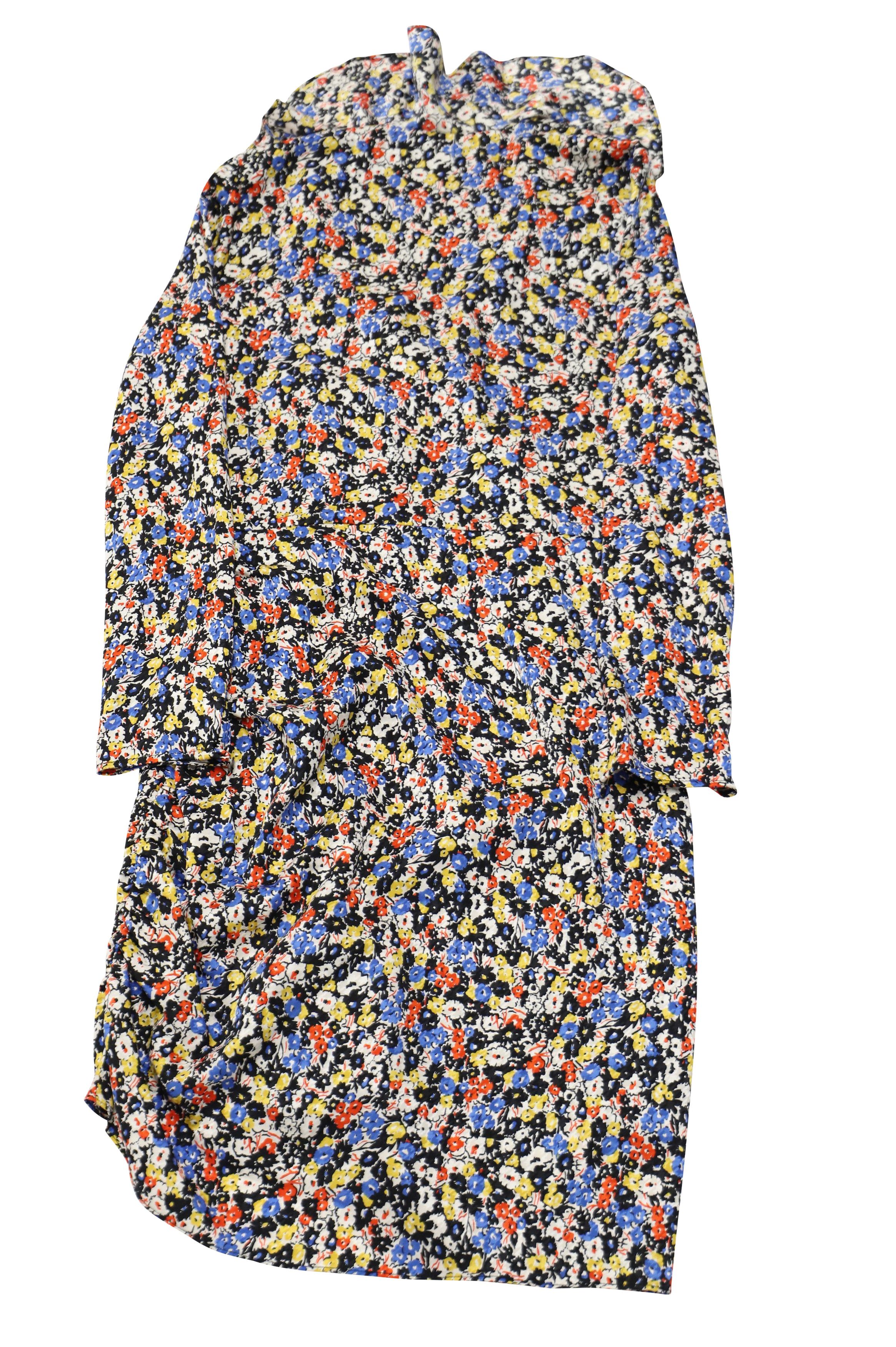 Veronica Beard Veronica Beard Minna Ruffled Wrap Dress in Floral Print Silk Size XS / US 0-2 / IT 36-38 - 2 Thumbnail