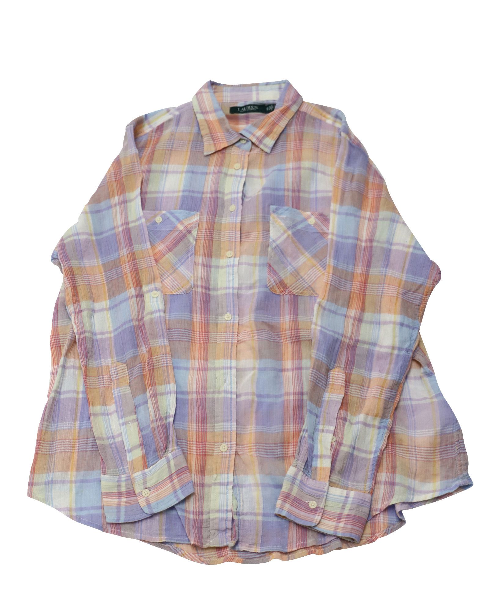 Lauren Ralph Lauren Lauren Ralph Lauren Plaid Shirt in Multicolor Cotton Size M / US 6-8 / IT 42-44 - 3 Thumbnail