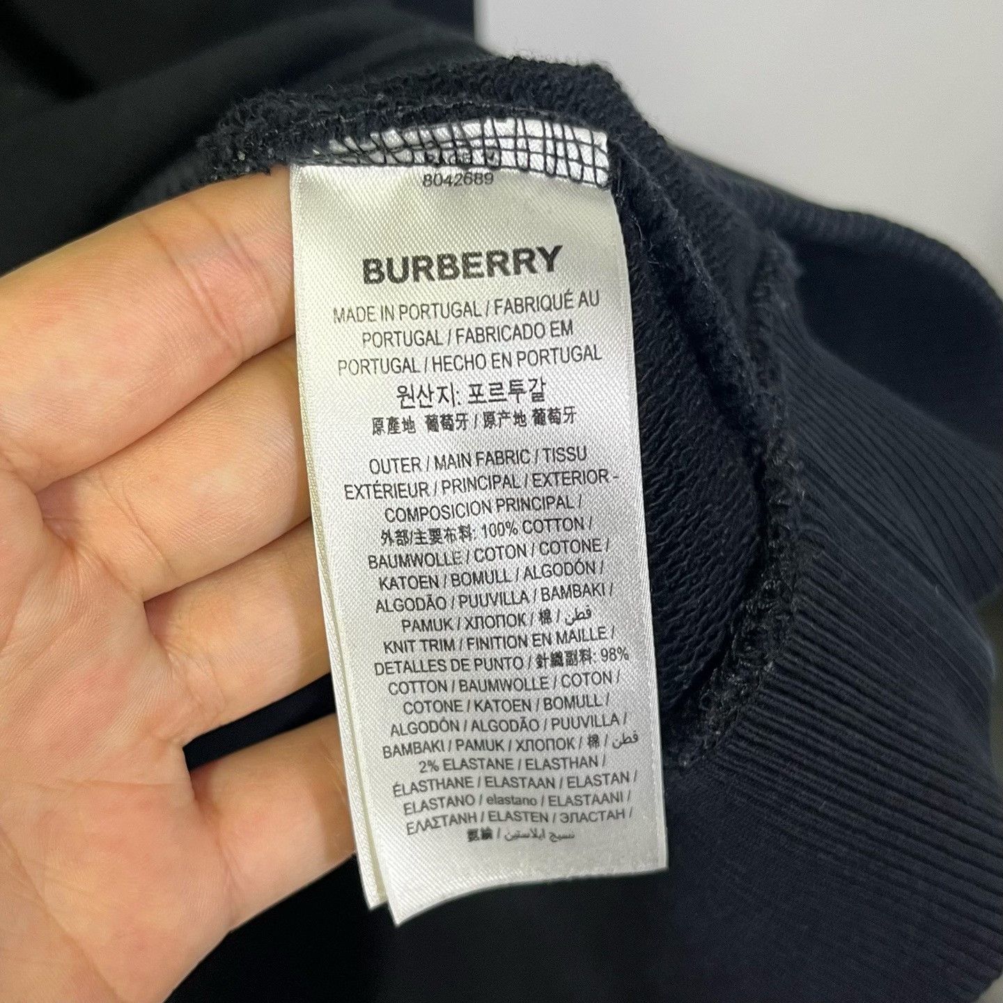 Burberry Burberry Black Hoodie S Women Size S / US 4 / IT 40 - 4 Thumbnail