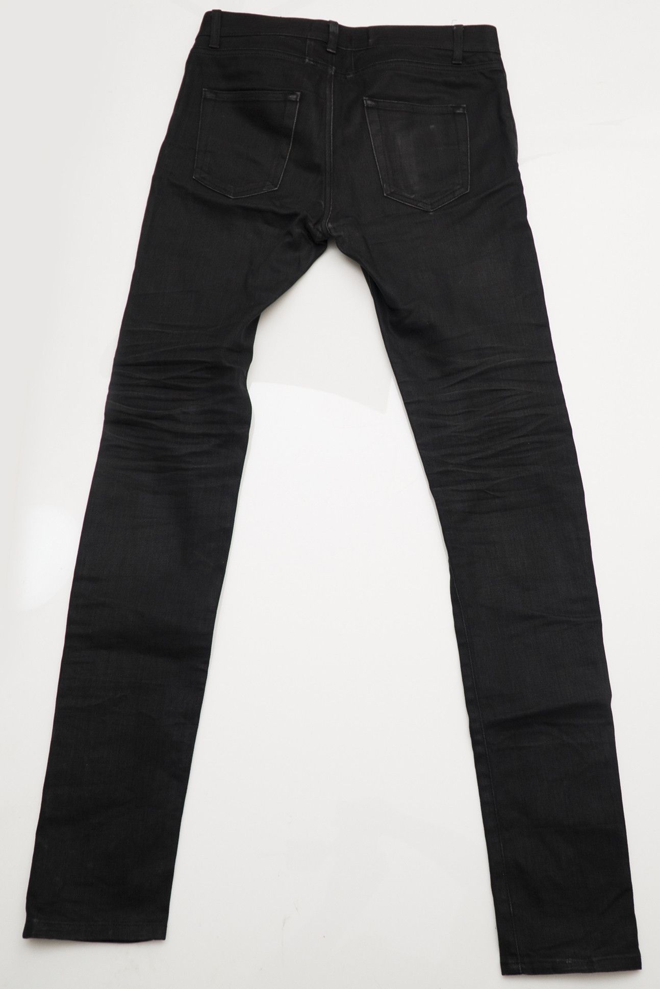 Saint top Laurent 902 M/SK-LW Jeans Womens 30 Washed Black Gray Skinny Distressed