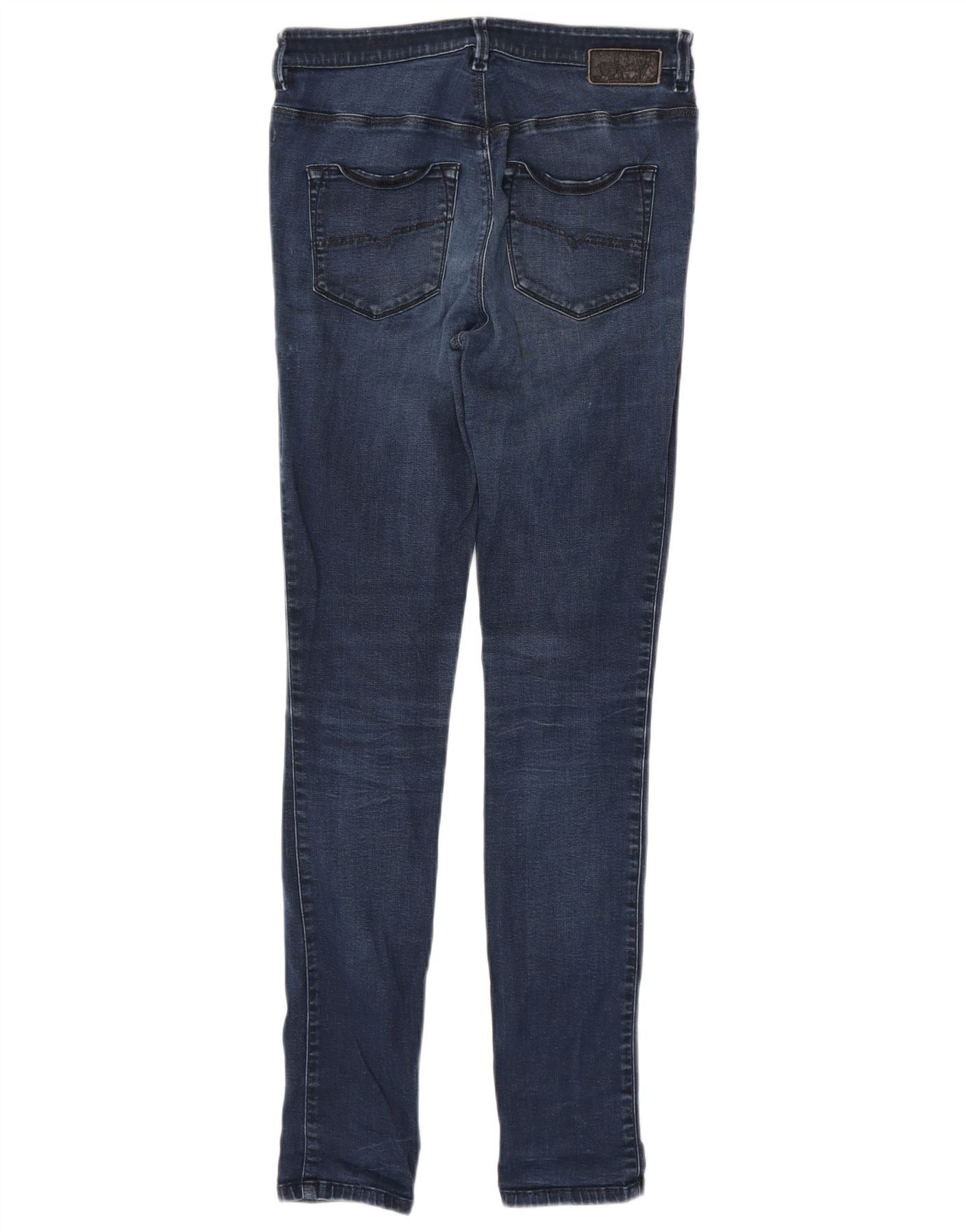 Diesel Womens Skinzee-high High Waist Super Slim Skinny Jeans W28 L Size 24" / US 00 / IT 34 - 3 Thumbnail
