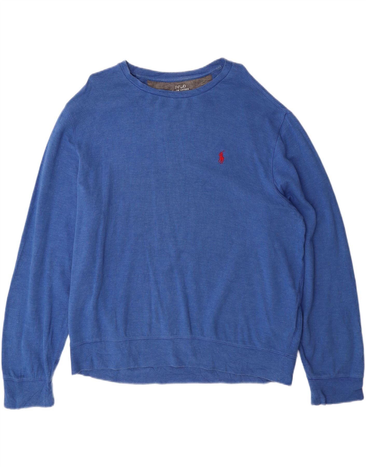 Polo Ralph Lauren Womens Performance Sweatshirt Jumper UK 16 Large Blue Size XL / US 12-14 / IT 48-50 - 3 Thumbnail