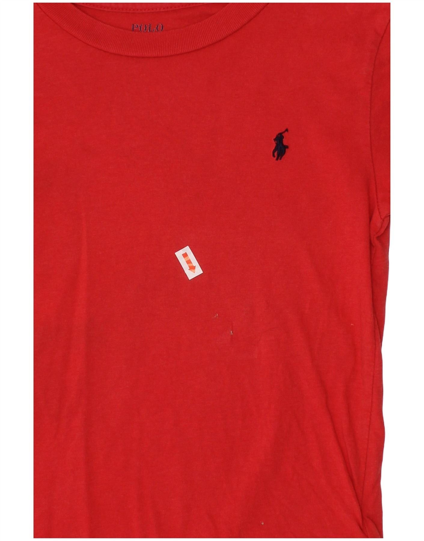 Polo Ralph Lauren Boys T-Shirt Top 4-5 Years Red Cotton Size XS / US 0-2 / IT 36-38 - 5 Thumbnail