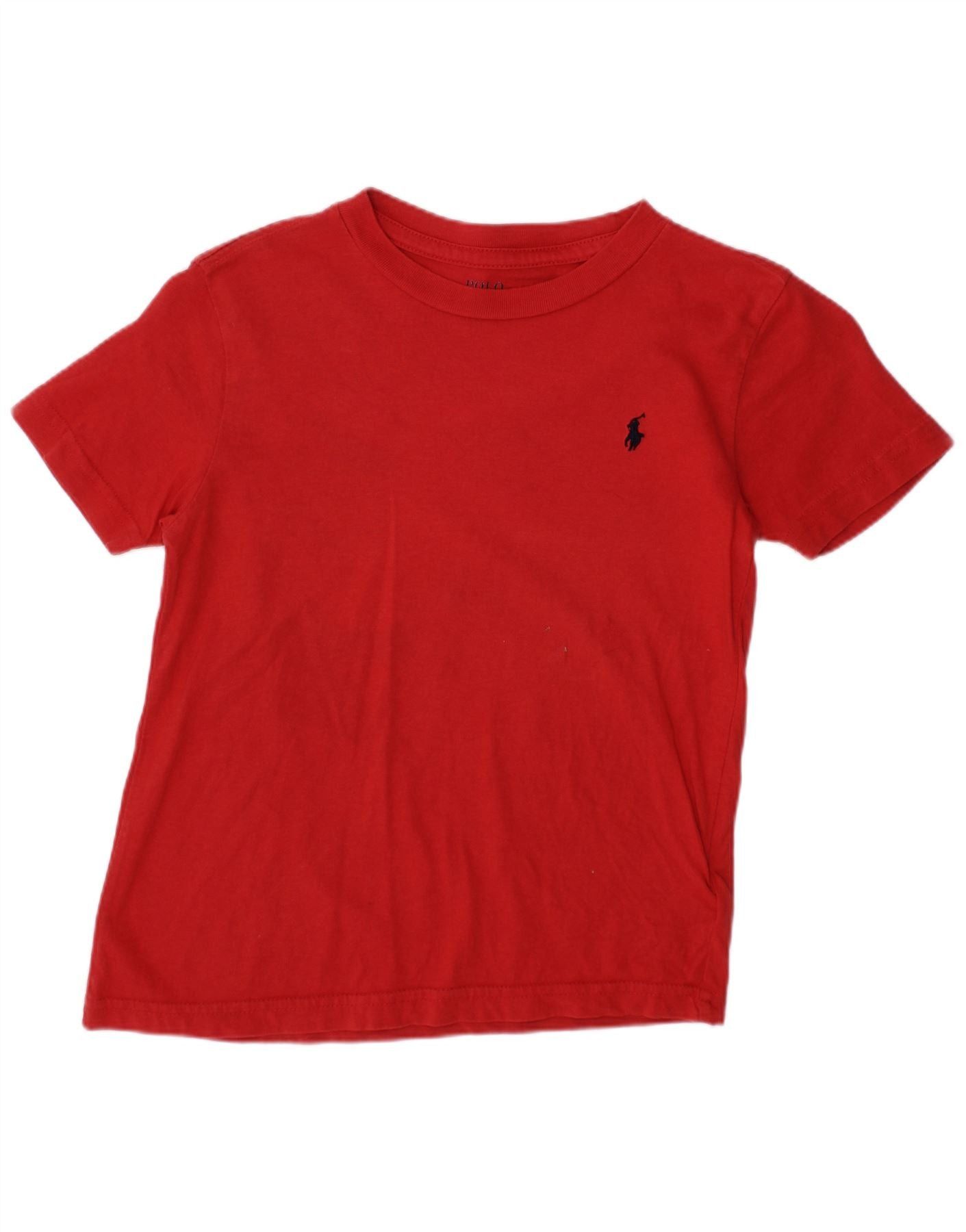 Polo Ralph Lauren Boys T-Shirt Top 4-5 Years Red Cotton Size XS / US 0-2 / IT 36-38 - 3 Thumbnail