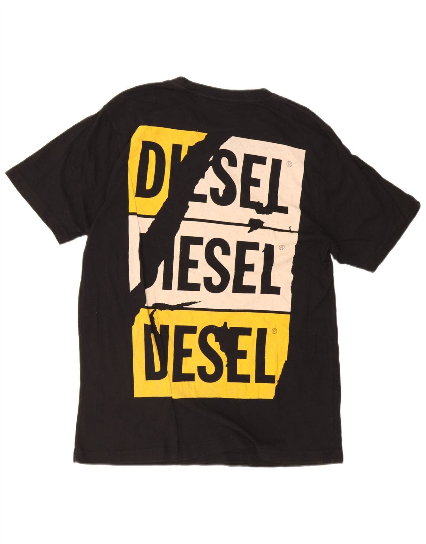 Diesel Mens Graphic T-Shirt Top Medium Black Size US M / EU 48-50 / 2 - 2 Thumbnail