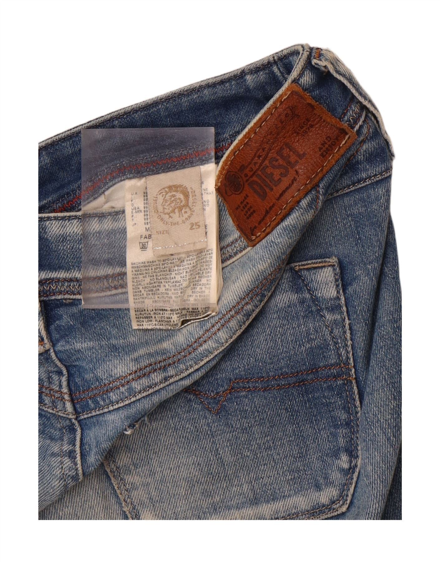 Diesel Womens Straight Jeans W25 L31 Blue Cotton Size 42" / US 20 - 5 Thumbnail
