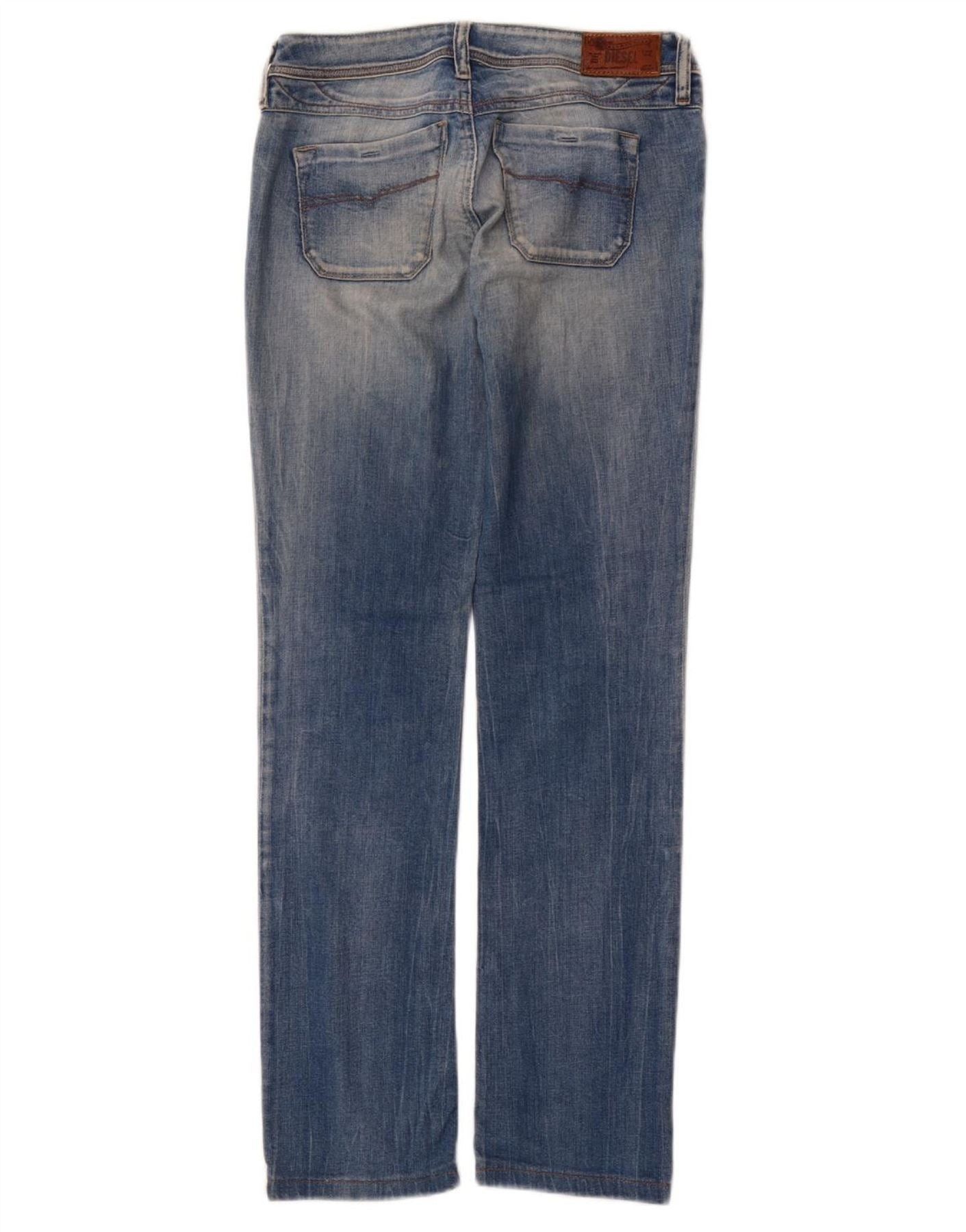 Diesel Womens Straight Jeans W25 L31 Blue Cotton Size 42" / US 20 - 2 Thumbnail