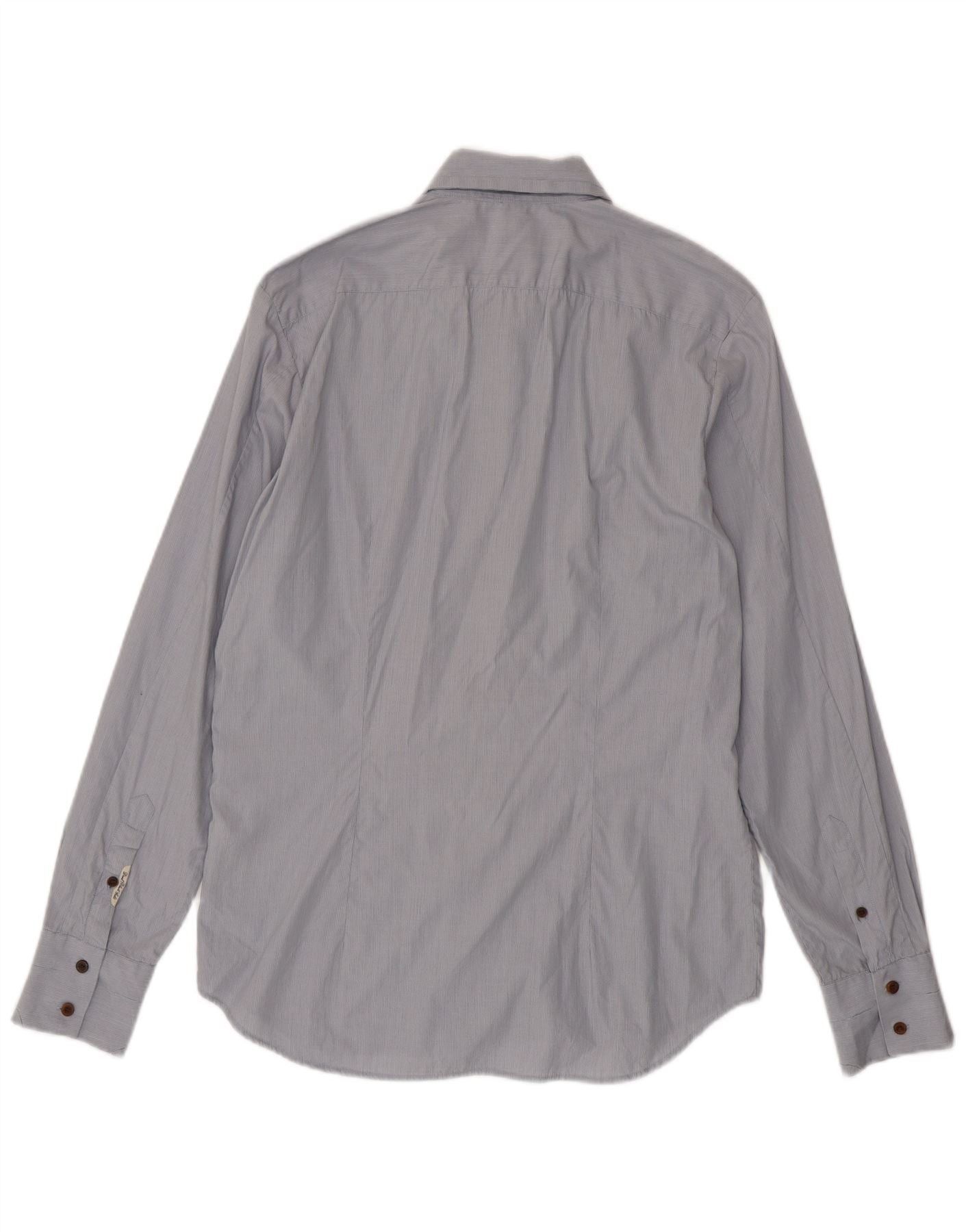 Diesel Mens Shirt Large Blue Pinstripe Cotton Size US L / EU 52-54 / 3 - 2 Thumbnail