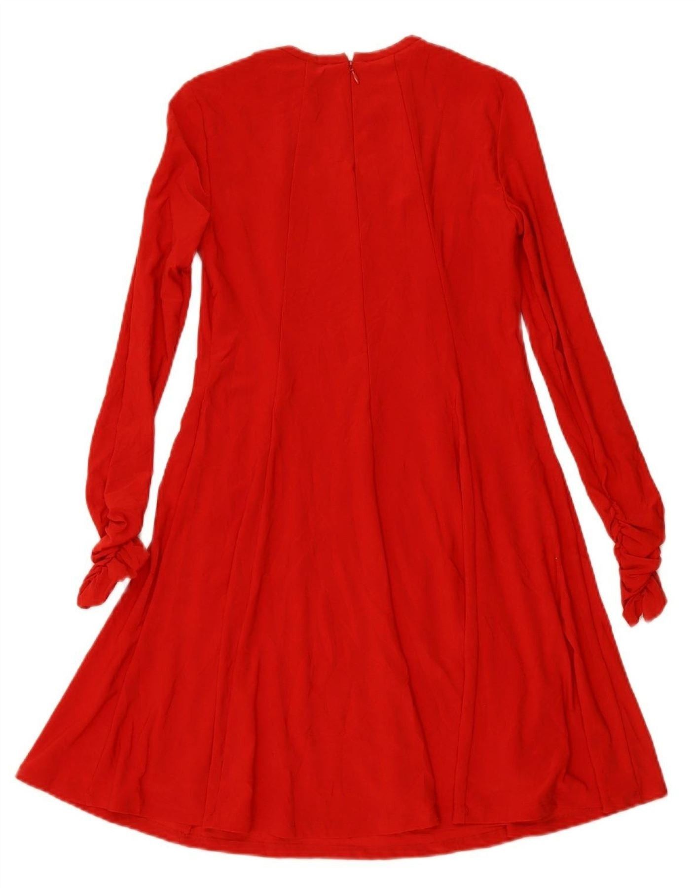 Ralph Lauren Womens Long Sleeve A-Line Dress US 2 XS Red Polyester Size XXS / US 00 / IT 34 - 2 Thumbnail