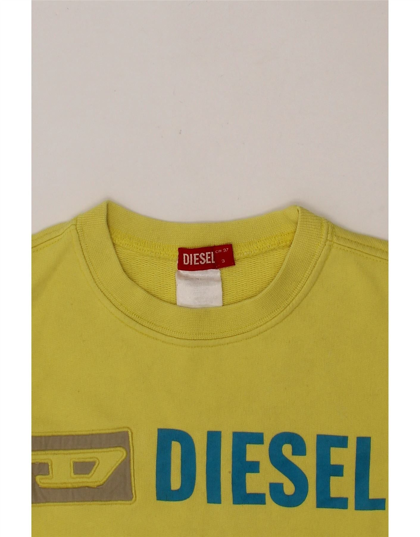 Diesel Girls Graphic Sweatshirt Jumper 2-3 Years Yellow Size XXS / US 00 / IT 34 - 4 Thumbnail
