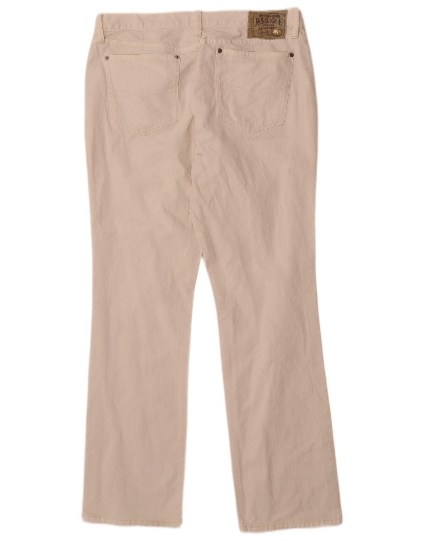Ralph Lauren Womens Straight Jeans W32 L31 White Cotton Size 24" / US 00 / IT 34 - 4 Thumbnail