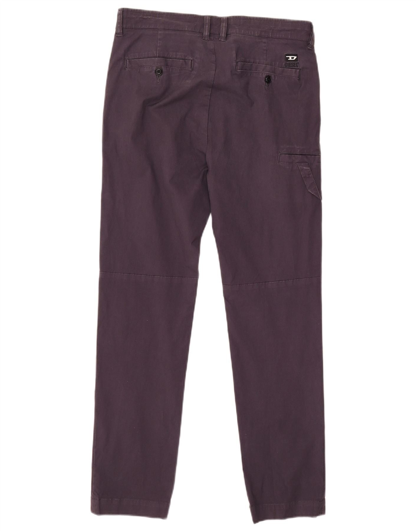 Diesel Mens Slim Cargo Trousers W29 L28 Purple Size US 28 / EU 44 - 2 Thumbnail