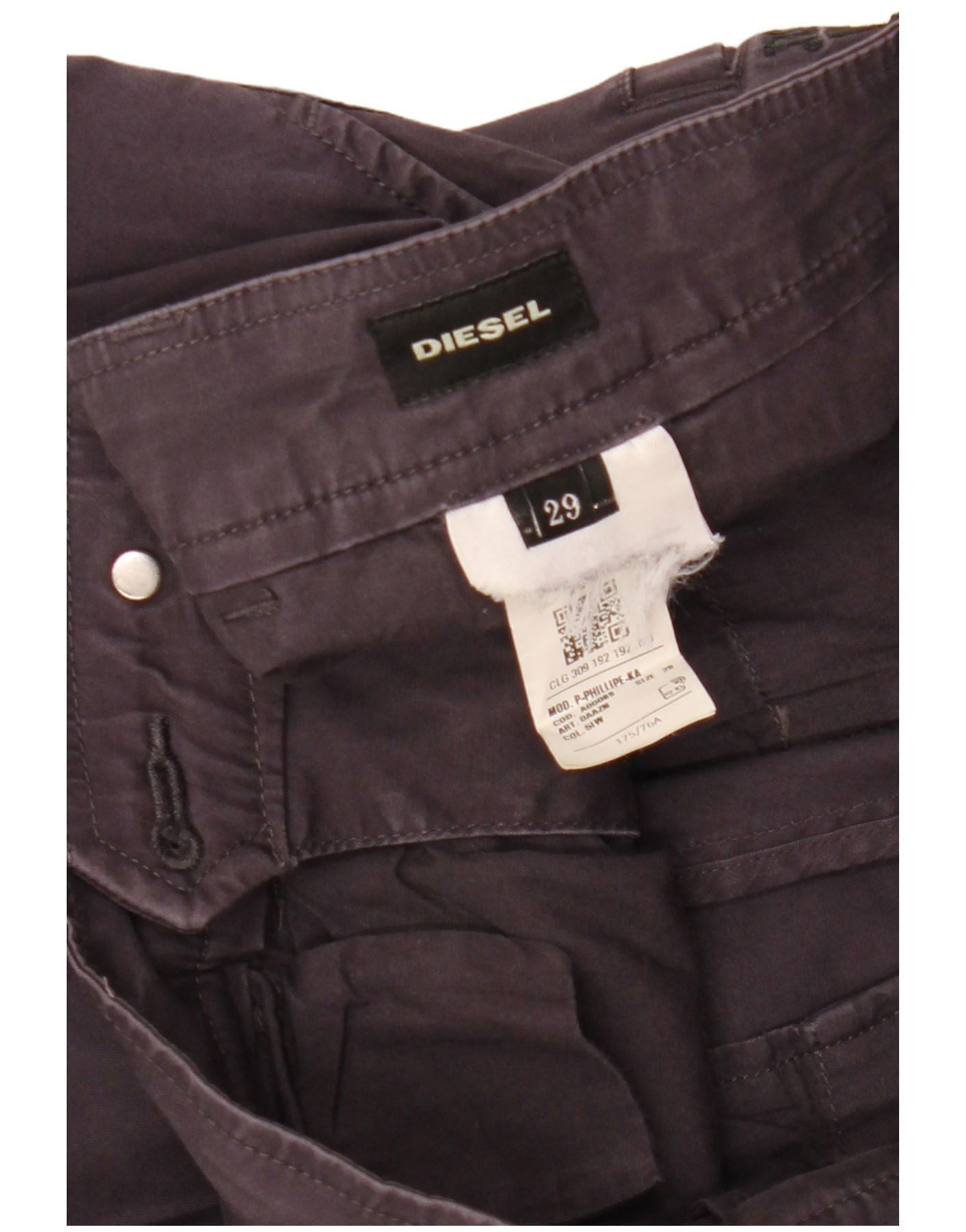 Diesel Mens Slim Cargo Trousers W29 L28 Purple Size US 28 / EU 44 - 3 Thumbnail