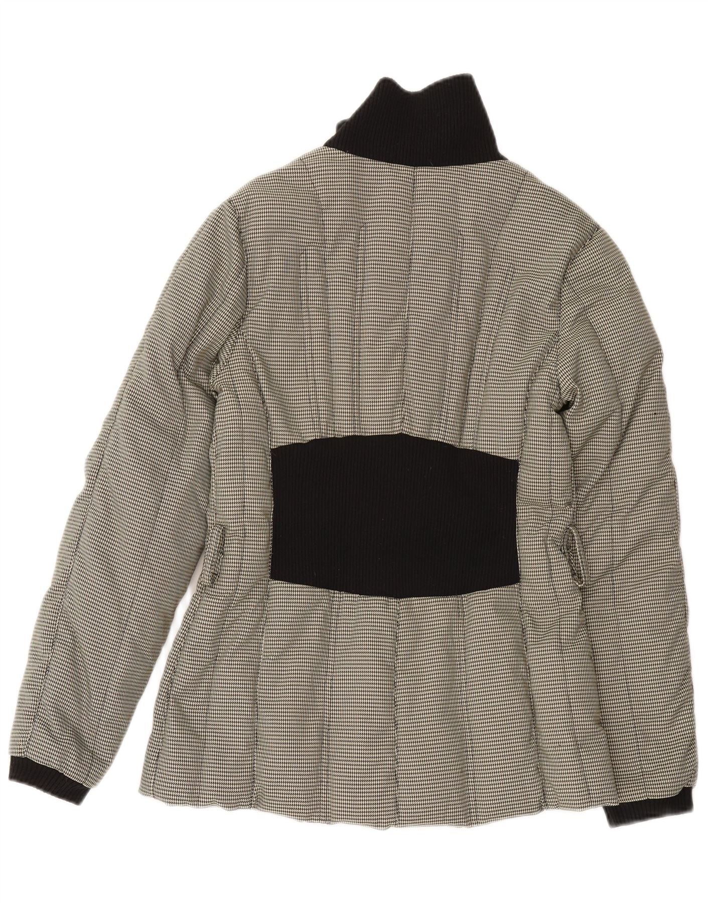 Carhartt Womens Padded Jacket IT 42 Medium Grey Houndstooth Polyamide Size XS / US 0-2 / IT 36-38 - 2 Thumbnail