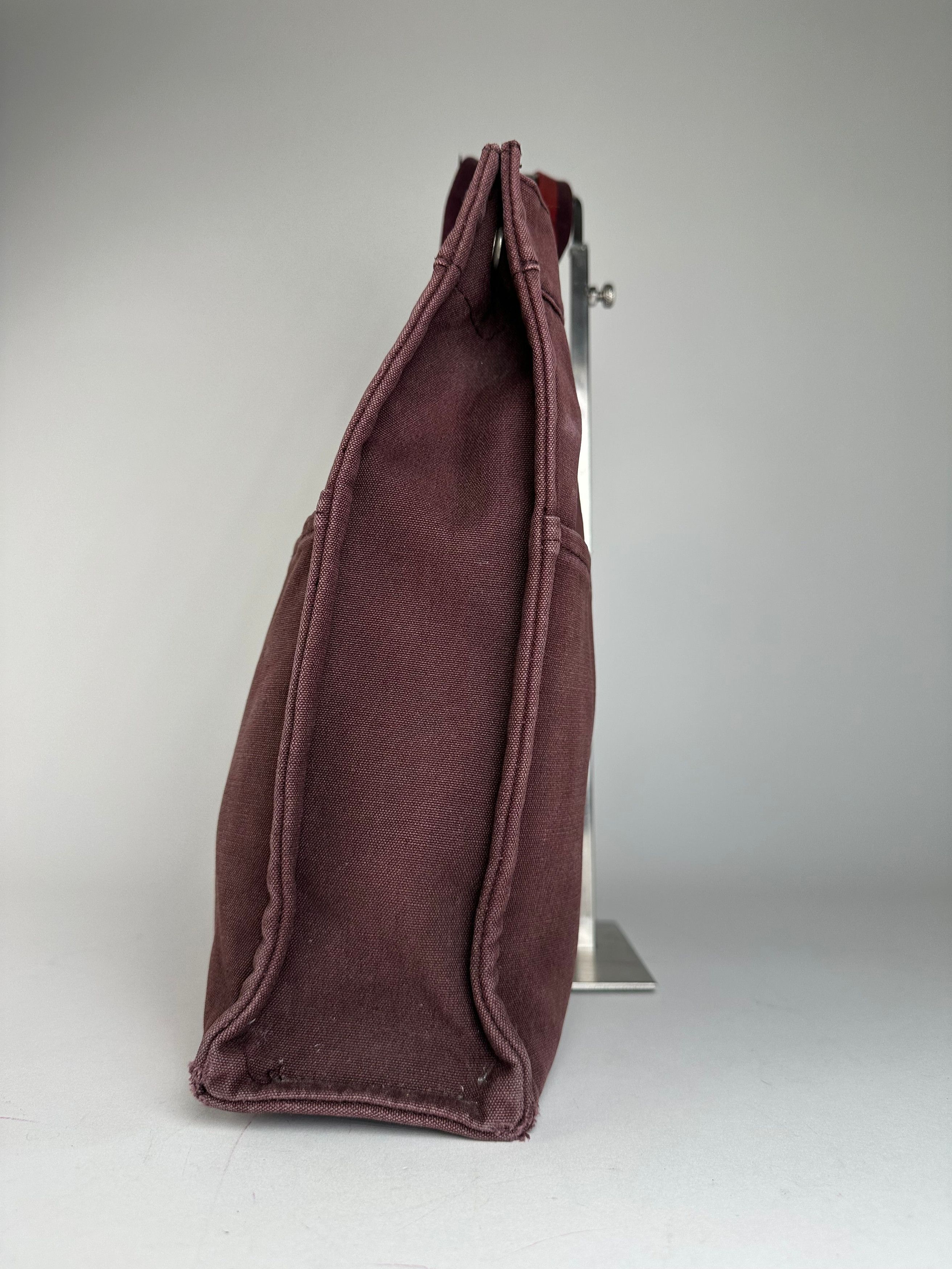 Other Vintage Hermes Canvas Tote Bag Purple Red Size ONE SIZE - 5 Thumbnail