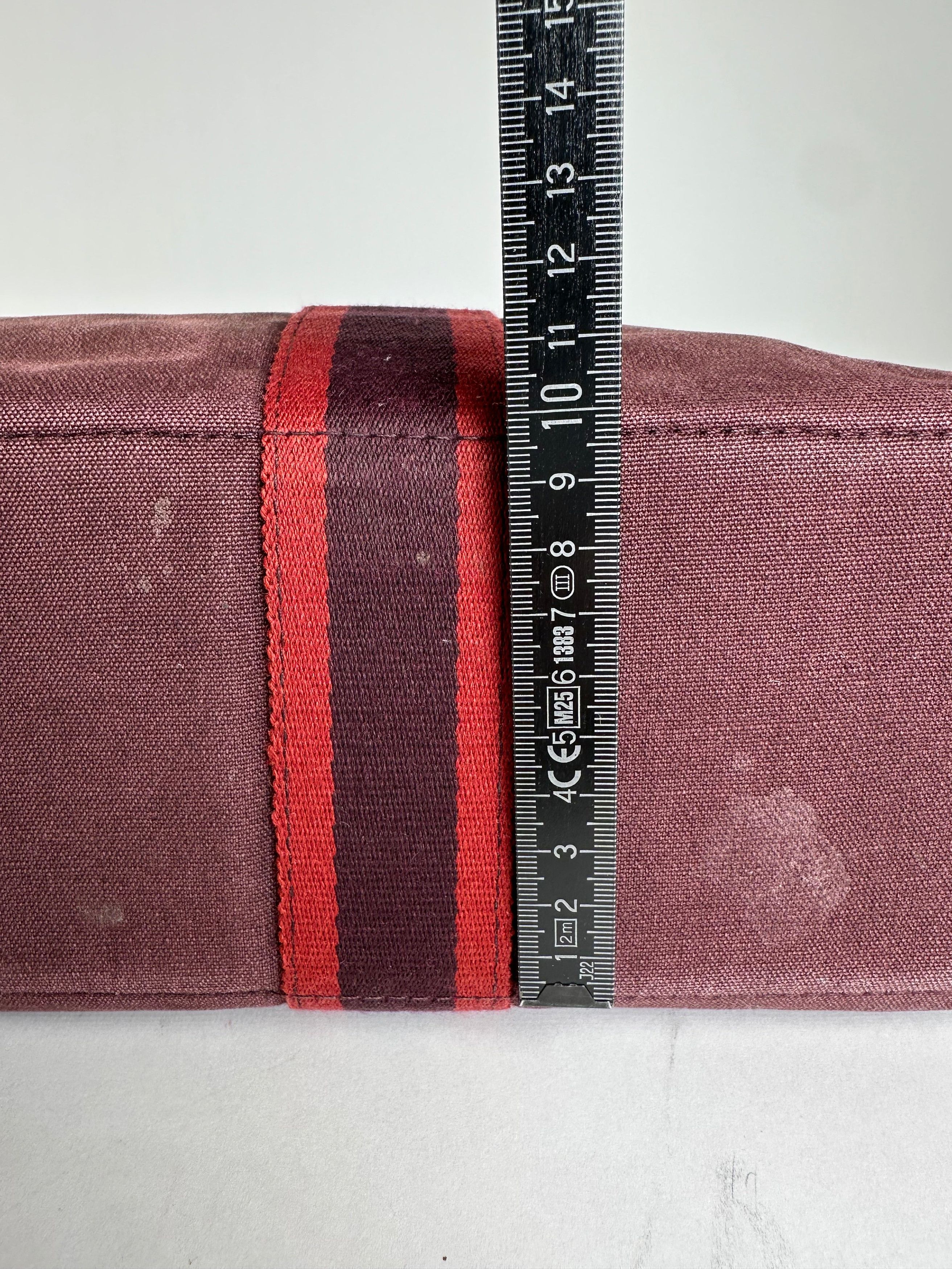 Other Vintage Hermes Canvas Tote Bag Purple Red Size ONE SIZE - 14 Thumbnail