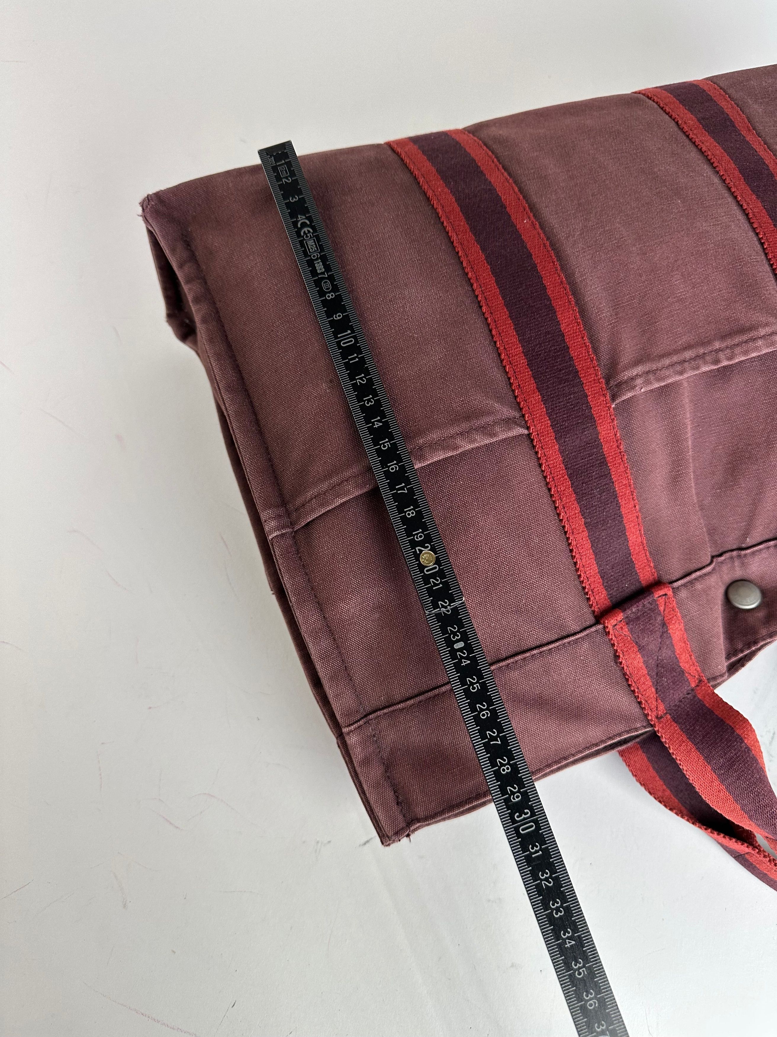 Other Vintage Hermes Canvas Tote Bag Purple Red Size ONE SIZE - 12 Thumbnail