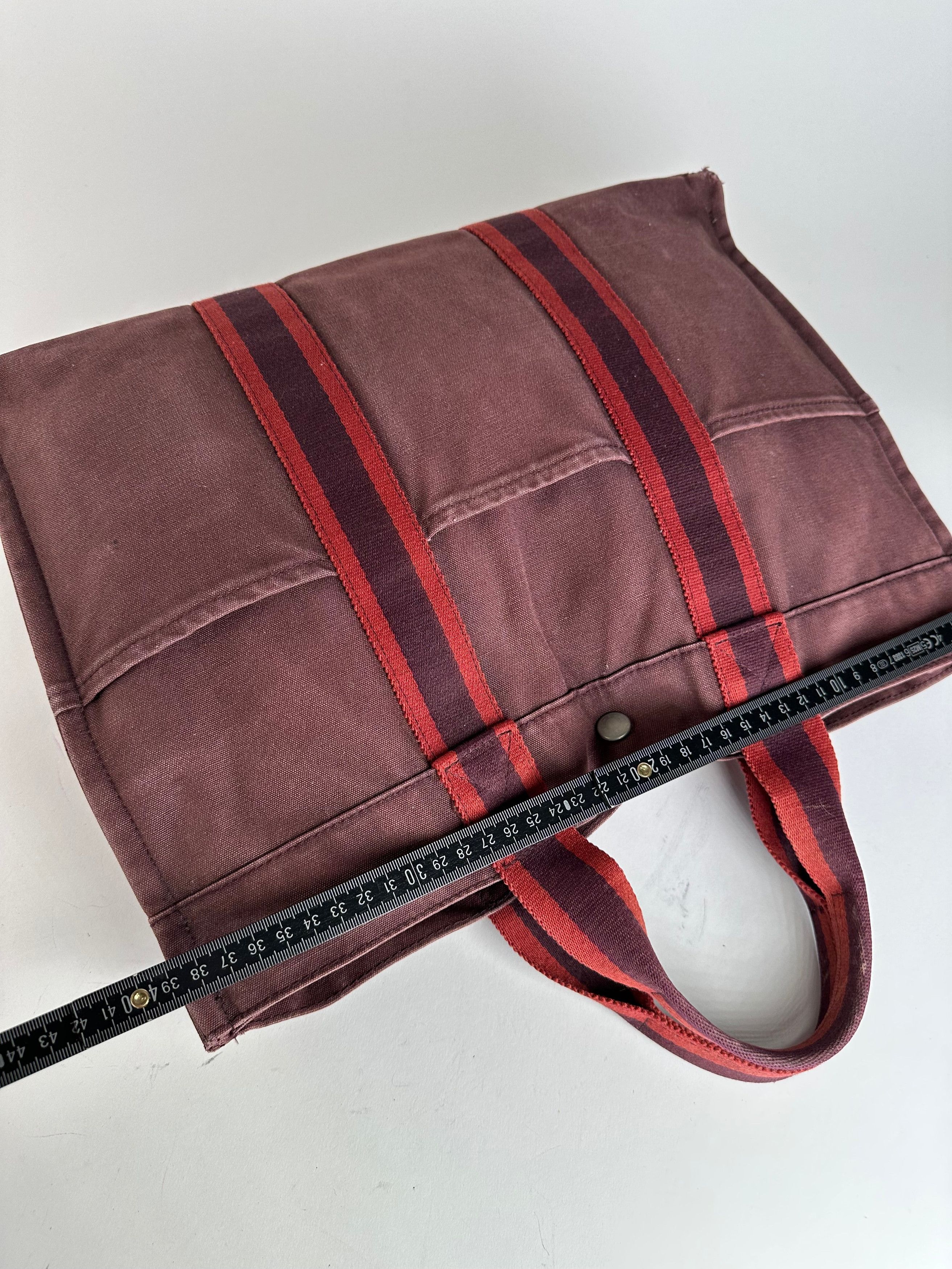 Other Vintage Hermes Canvas Tote Bag Purple Red Size ONE SIZE - 13 Thumbnail