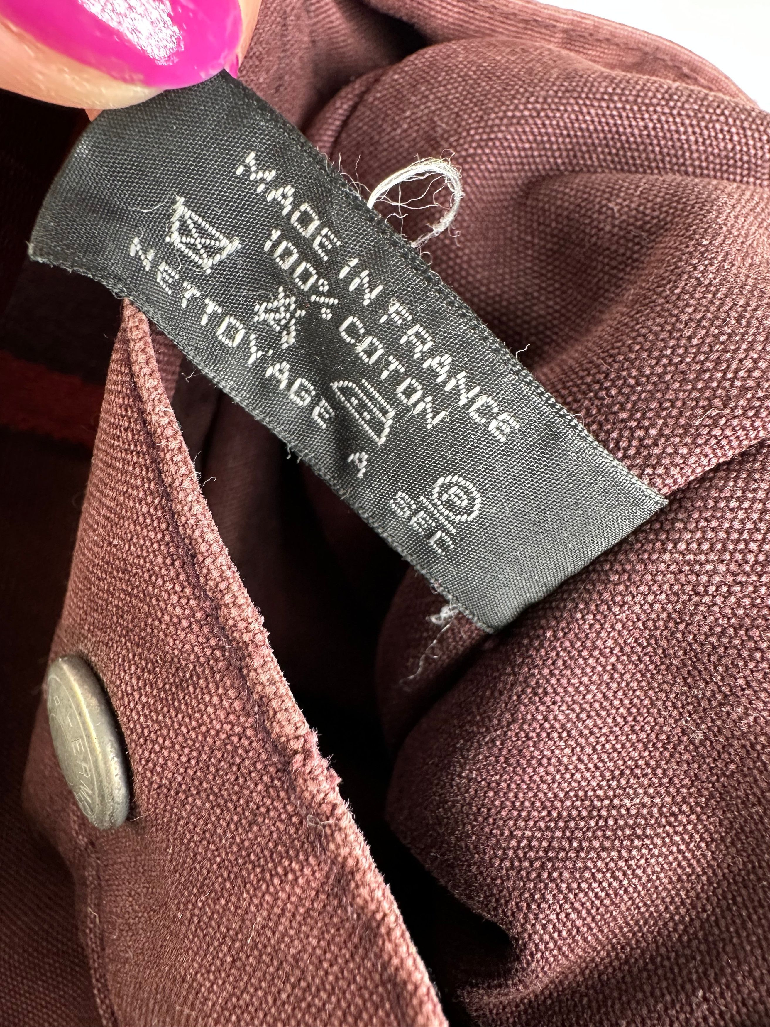Other Vintage Hermes Canvas Tote Bag Purple Red Size ONE SIZE - 8 Thumbnail
