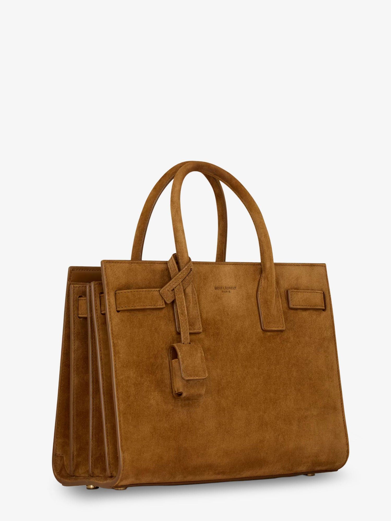 Saint Laurent Paris Sac De Jour Baby Suede Handbag Size ONE SIZE - 3 Thumbnail