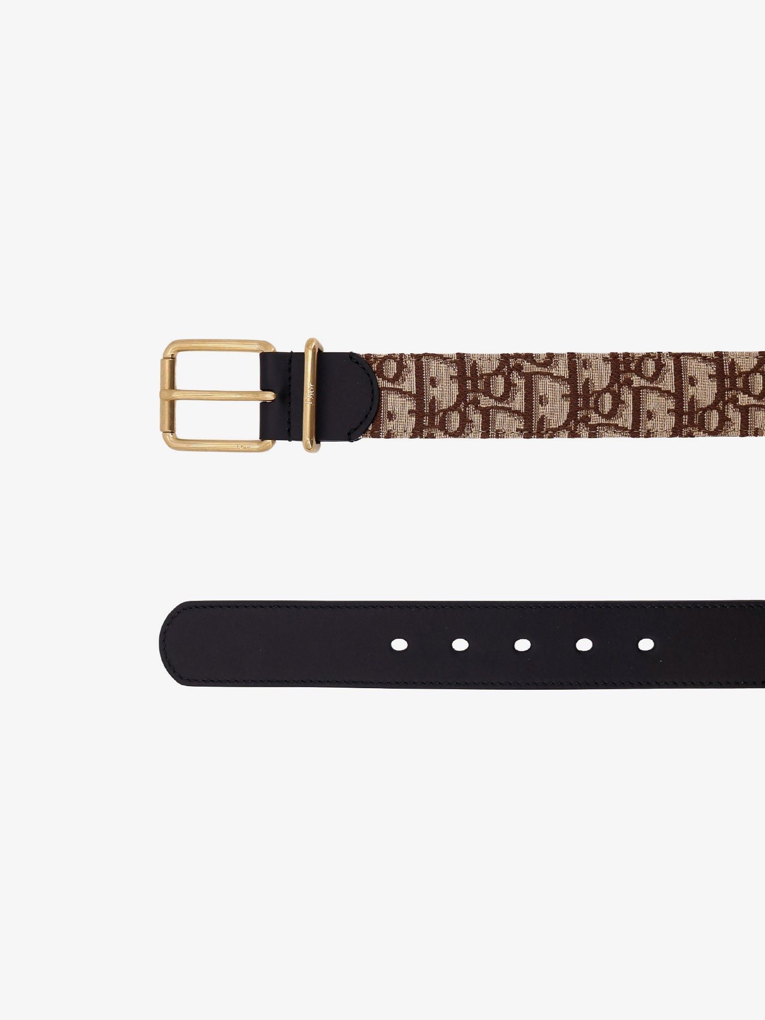 Dior Leather Belt With All-Over Dior Oblique Logo Size ONE SIZE - 2 Thumbnail