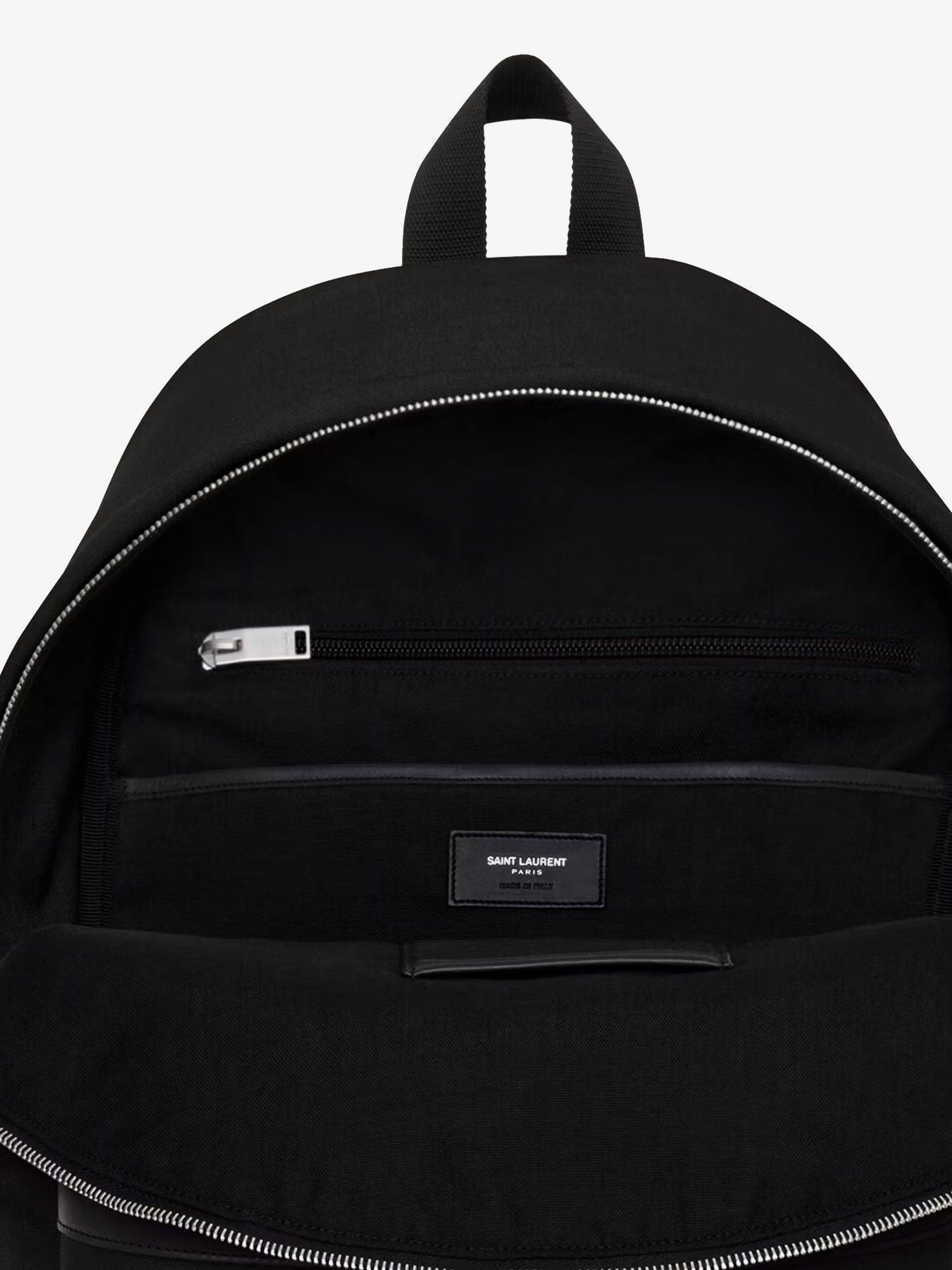 Saint Laurent Paris Nylon And Leather City Backpack Size ONE SIZE - 4 Thumbnail