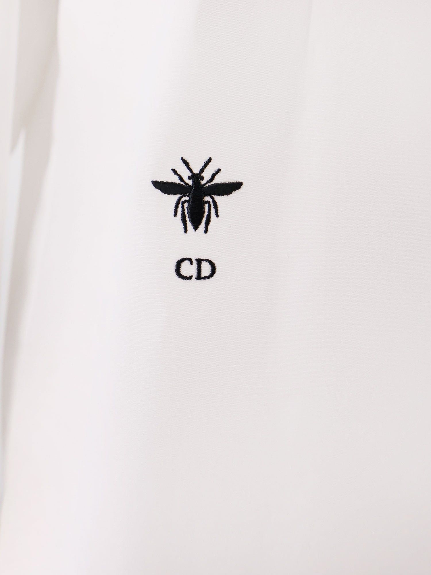 Dior Cotton Shirt With Embroidery Size S / US 4 / IT 40 - 3 Thumbnail