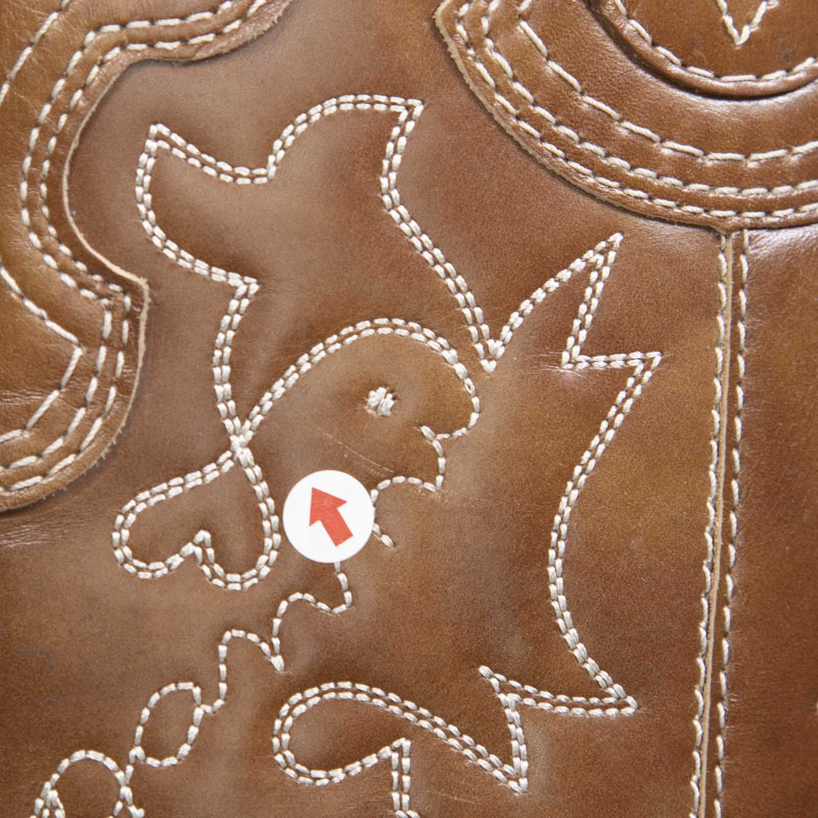 Ganni Brown Leather Embroidered Western Boots Size US 9 / IT 39 - 20 Thumbnail