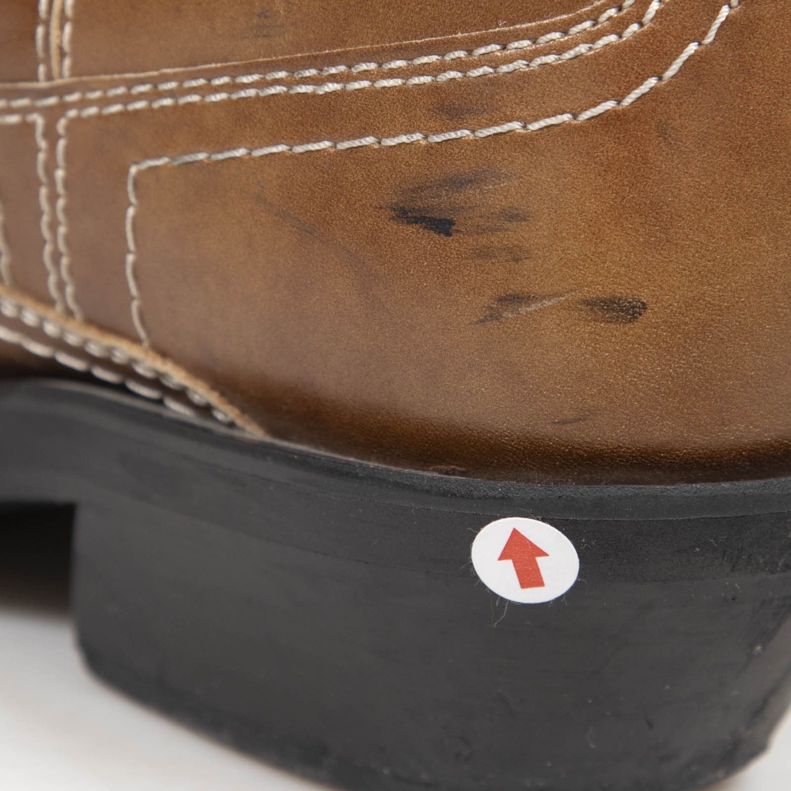 Ganni Brown Leather Embroidered Western Boots Size US 9 / IT 39 - 18 Thumbnail